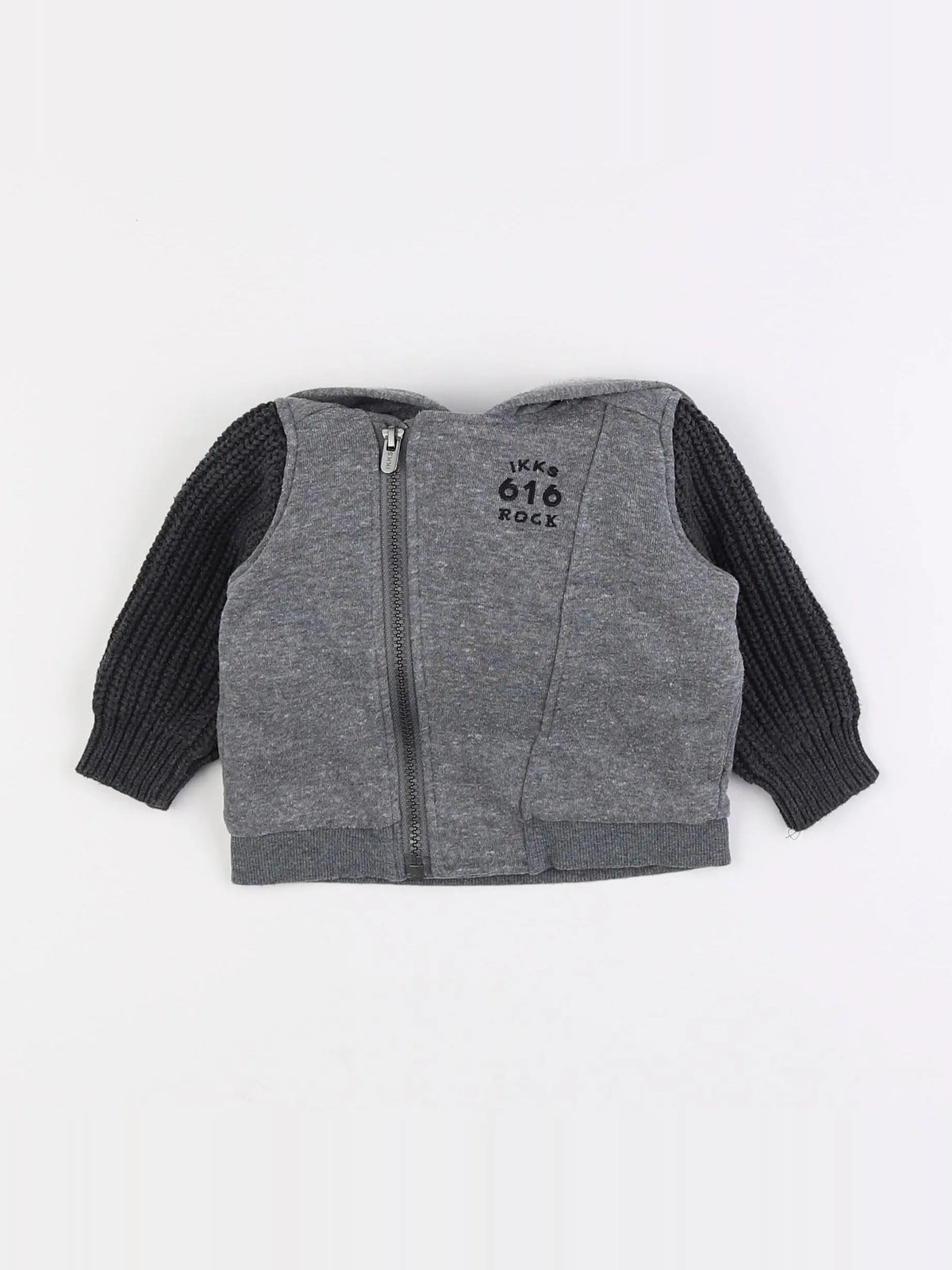 IKKS - veste doublé gris - 6 mois