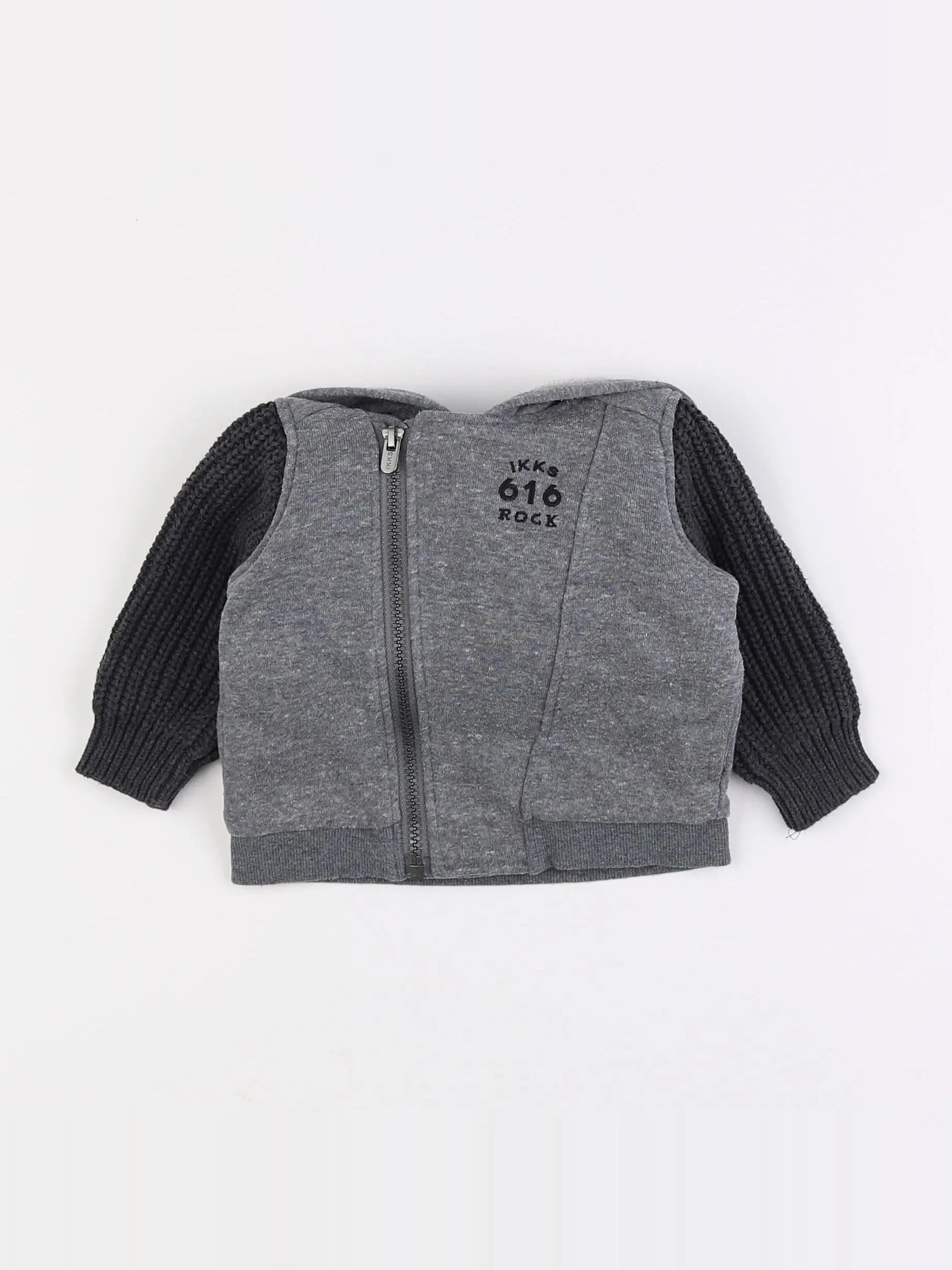 IKKS - veste doublé gris - 6 mois