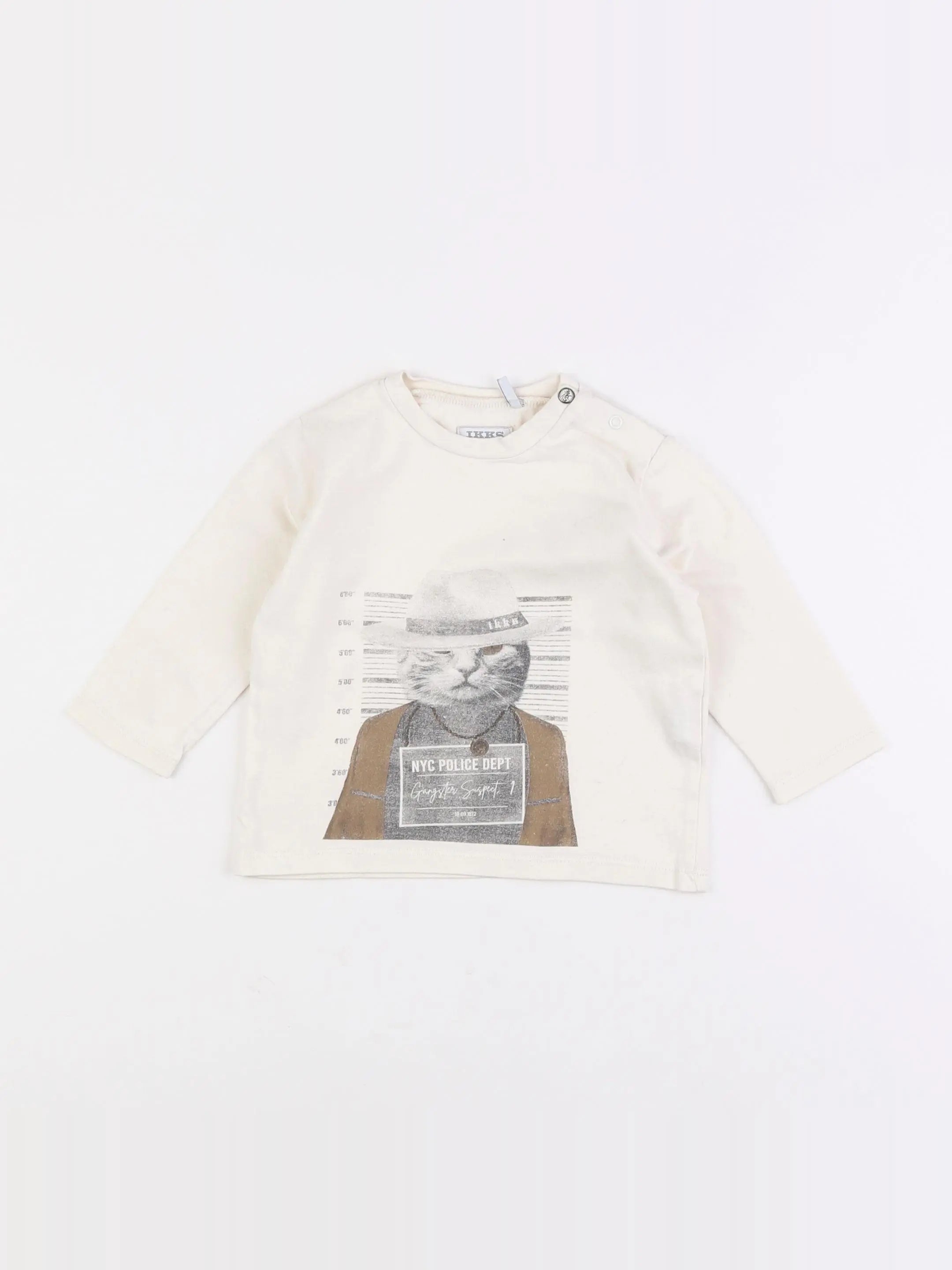 IKKS - tee-shirt beige - 12 mois