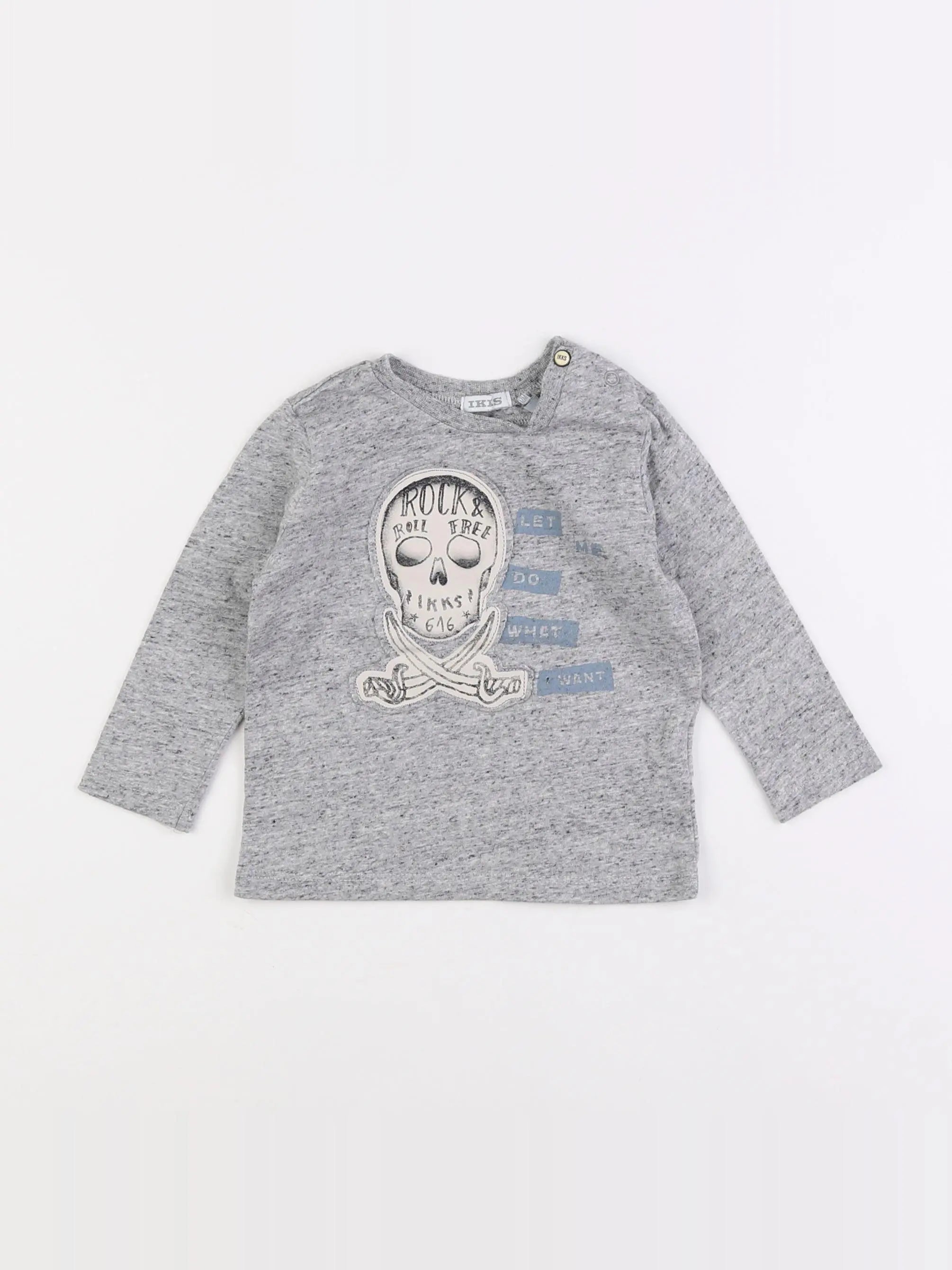 IKKS - tee-shirt gris - 12 mois