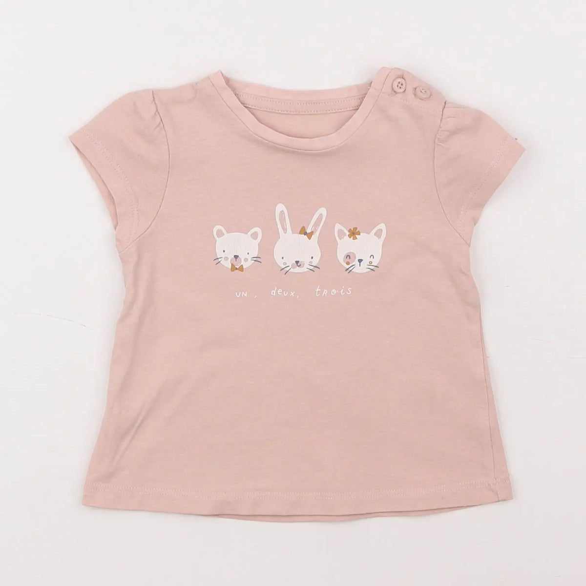 Vertbaudet - tee-shirt rose - 9 mois