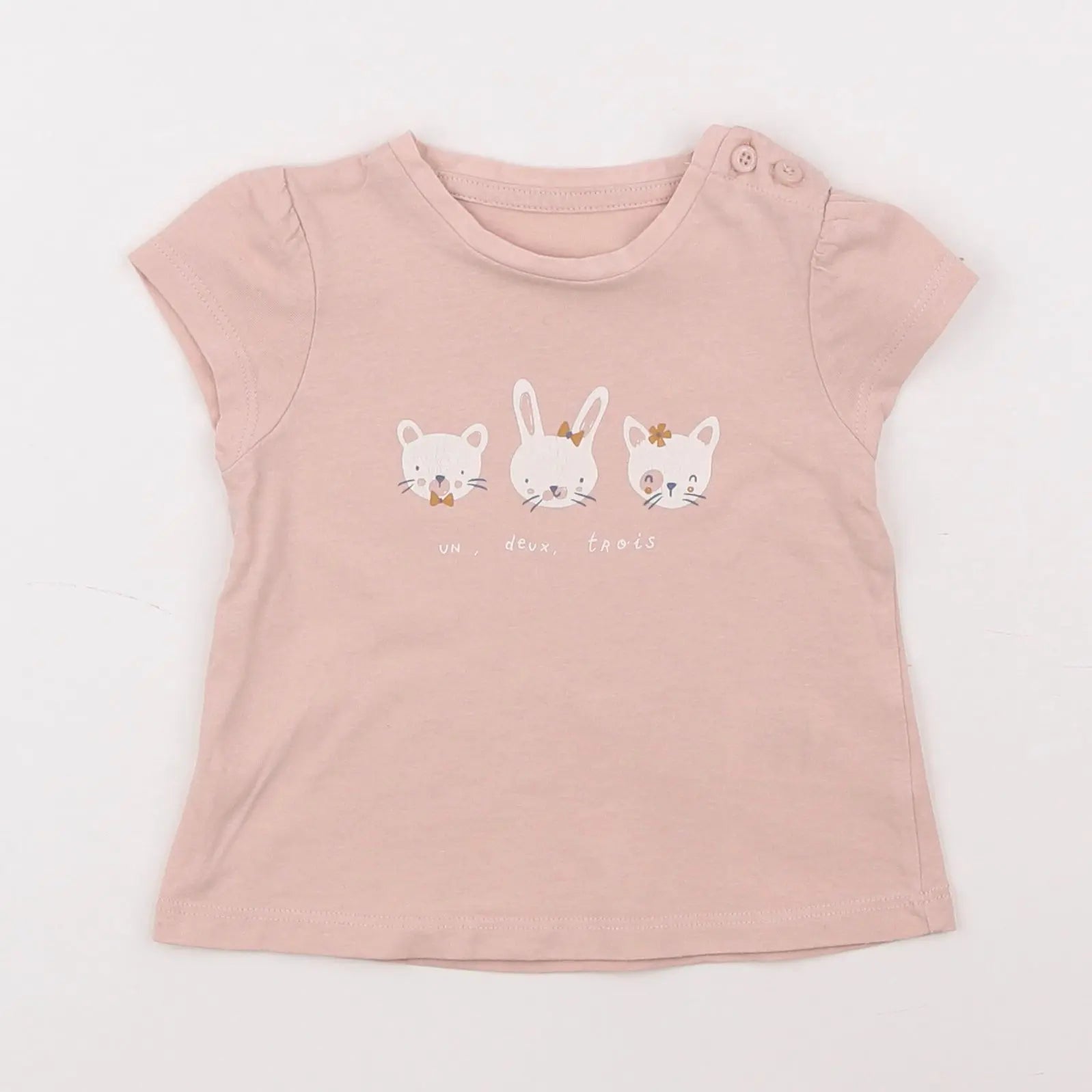Vertbaudet - tee-shirt rose - 9 mois