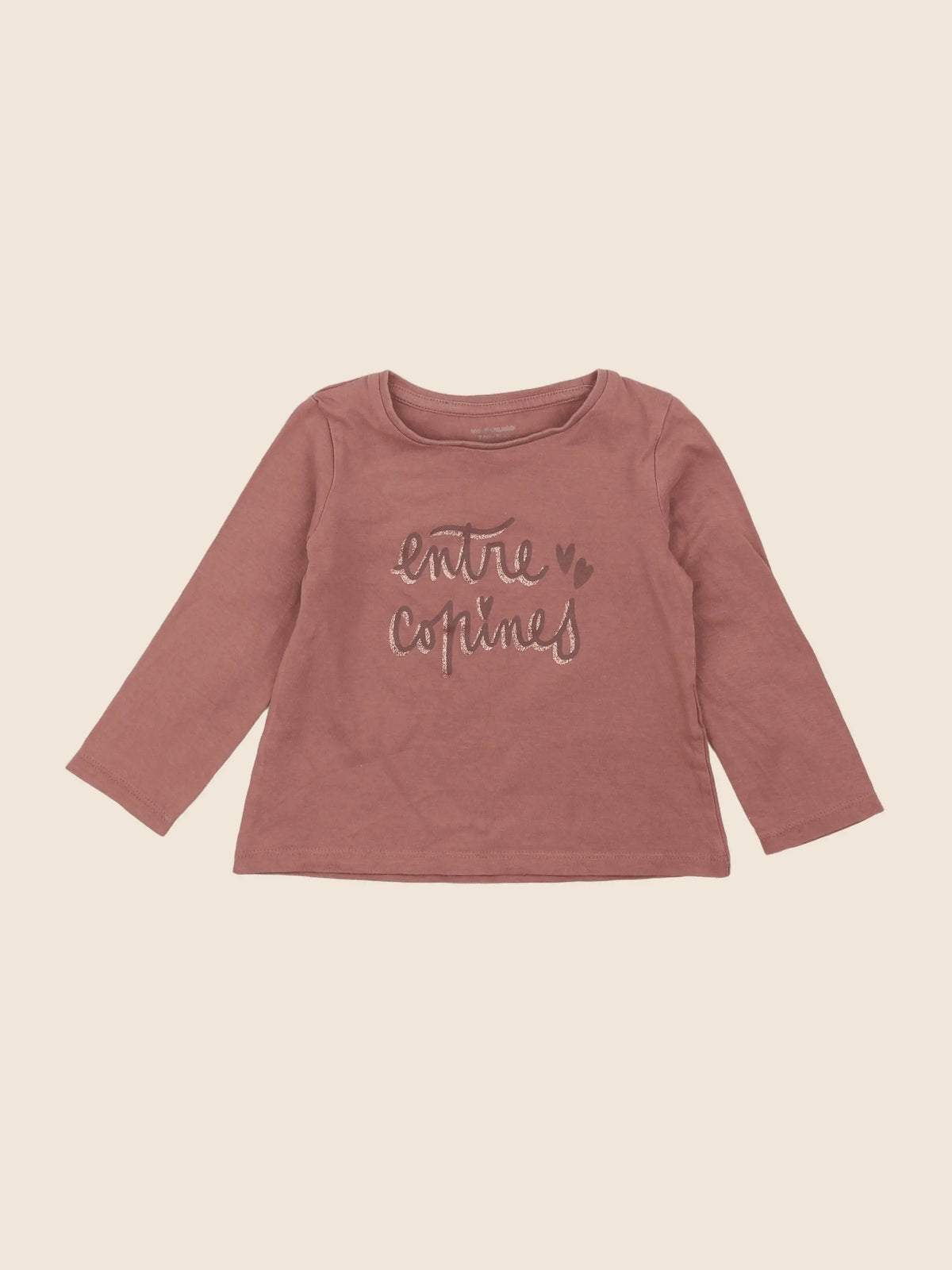 Vertbaudet - tee-shirt rose - 2 ans