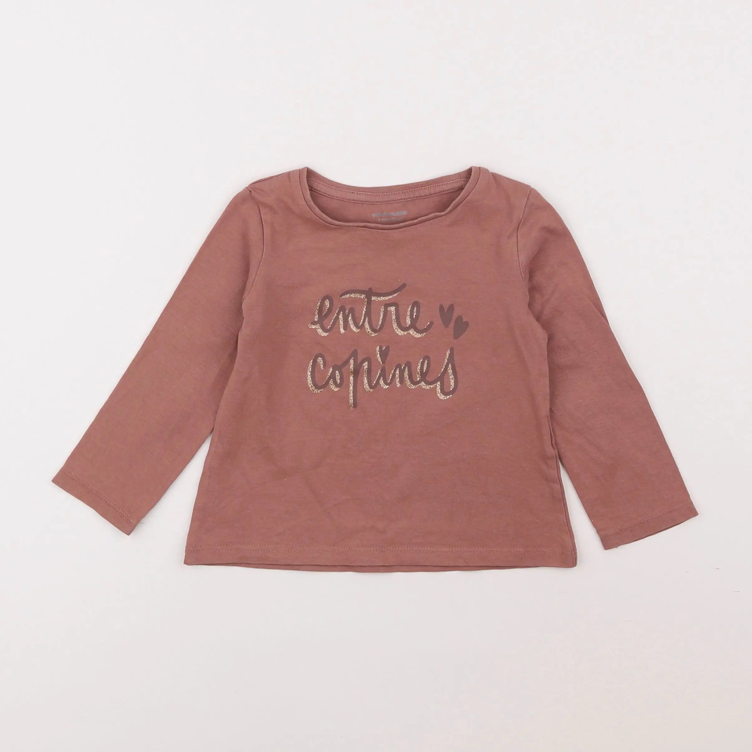 Vertbaudet - tee-shirt rose - 2 ans
