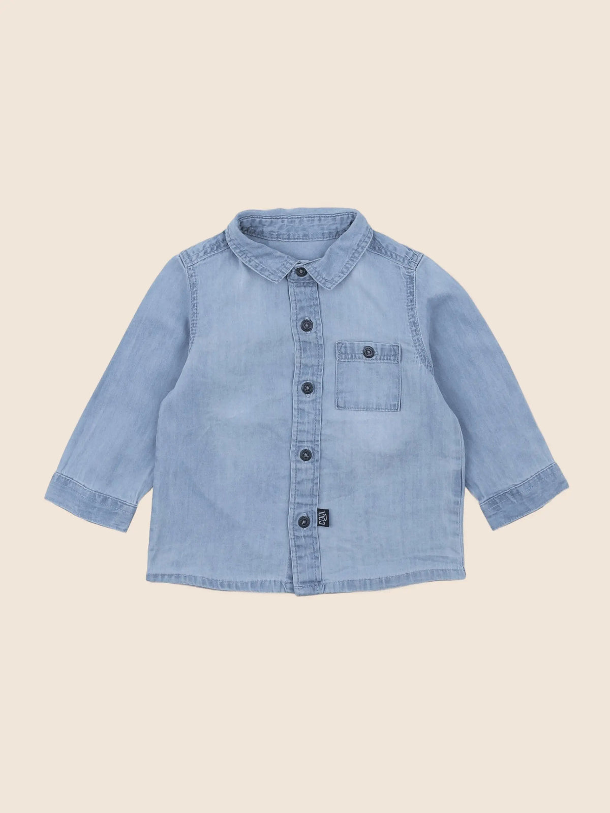 Vertbaudet - chemise bleu - 9 mois