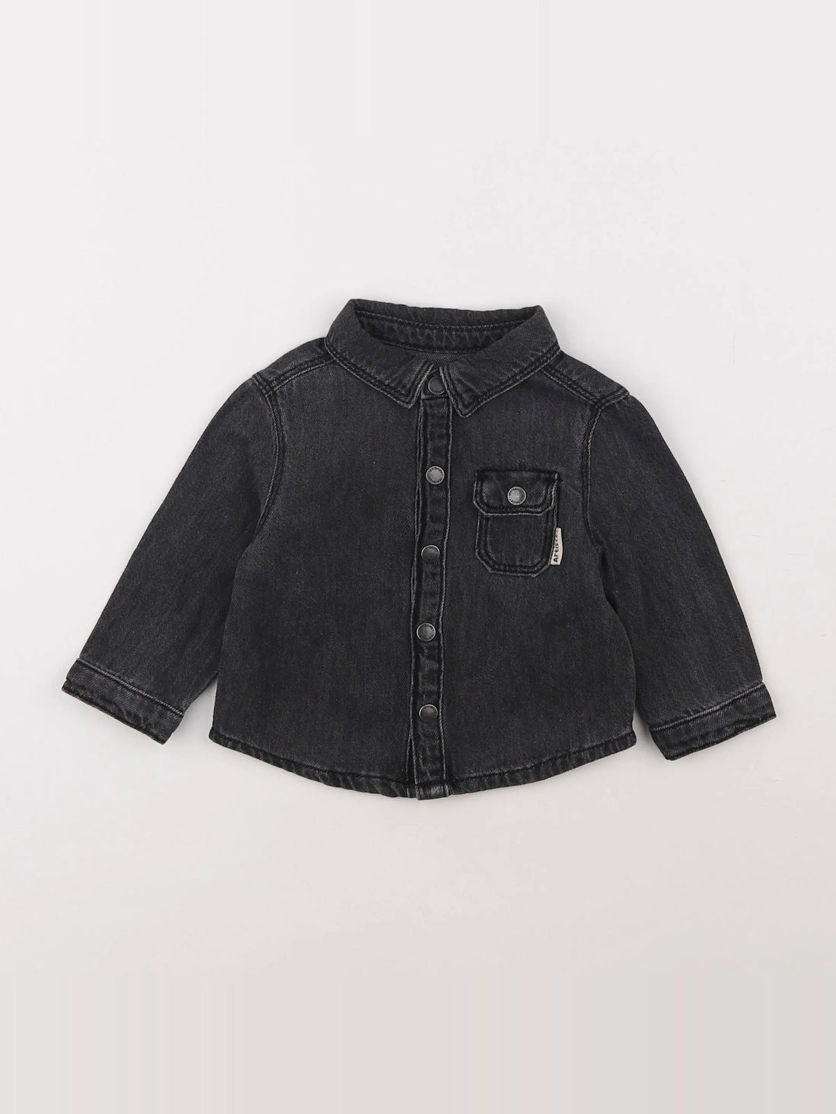 Vertbaudet - chemise noir - 9 mois