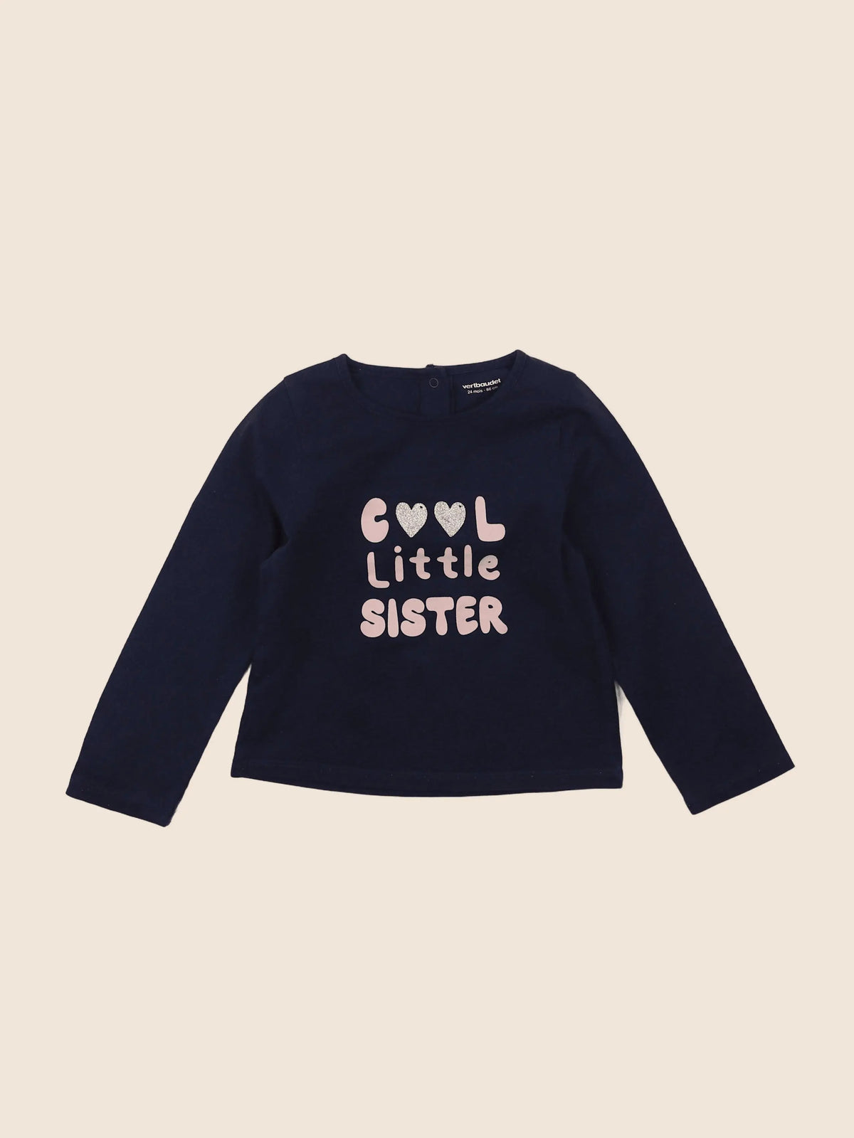 Vertbaudet - tee-shirt bleu - 2 ans