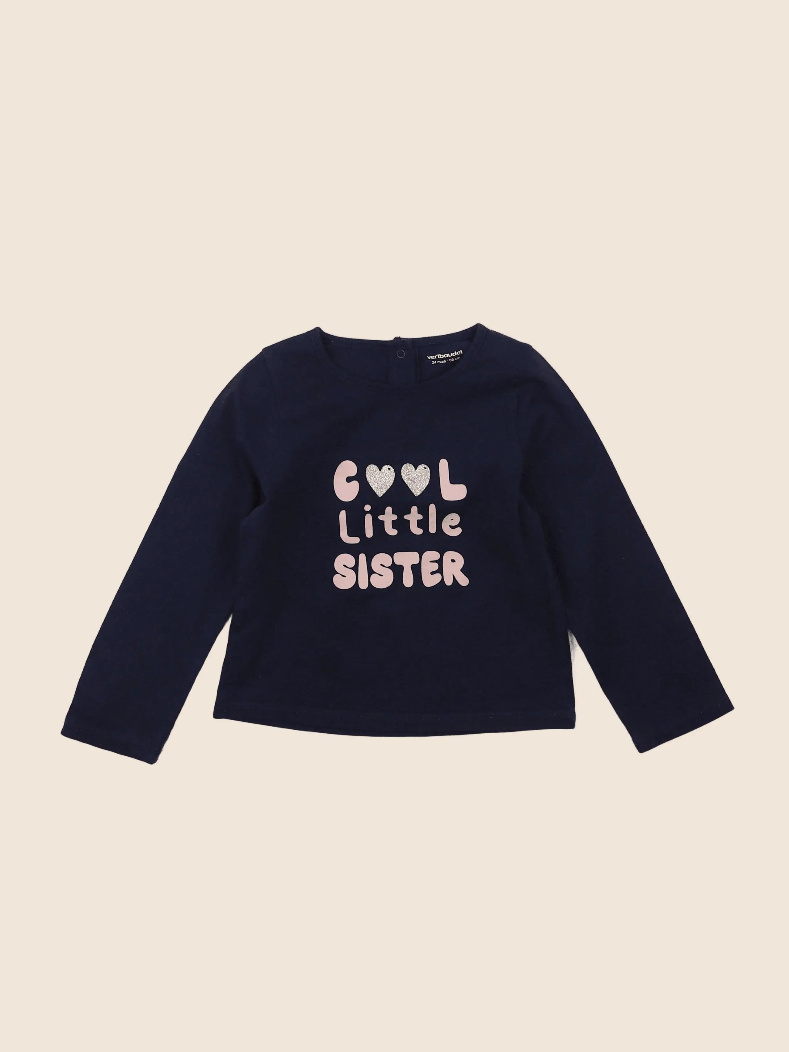 Vertbaudet - tee-shirt bleu - 2 ans