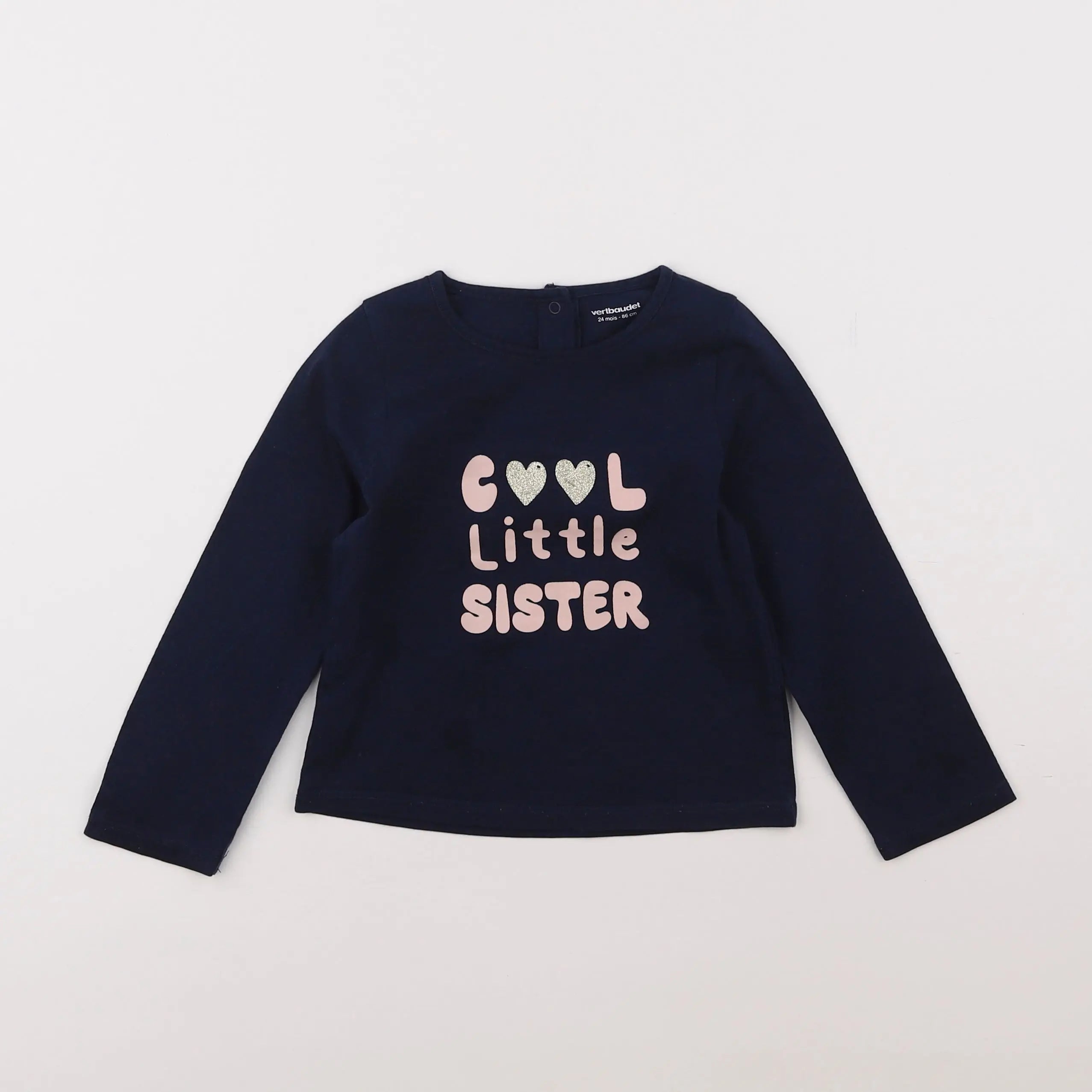 Vertbaudet - tee-shirt bleu - 2 ans