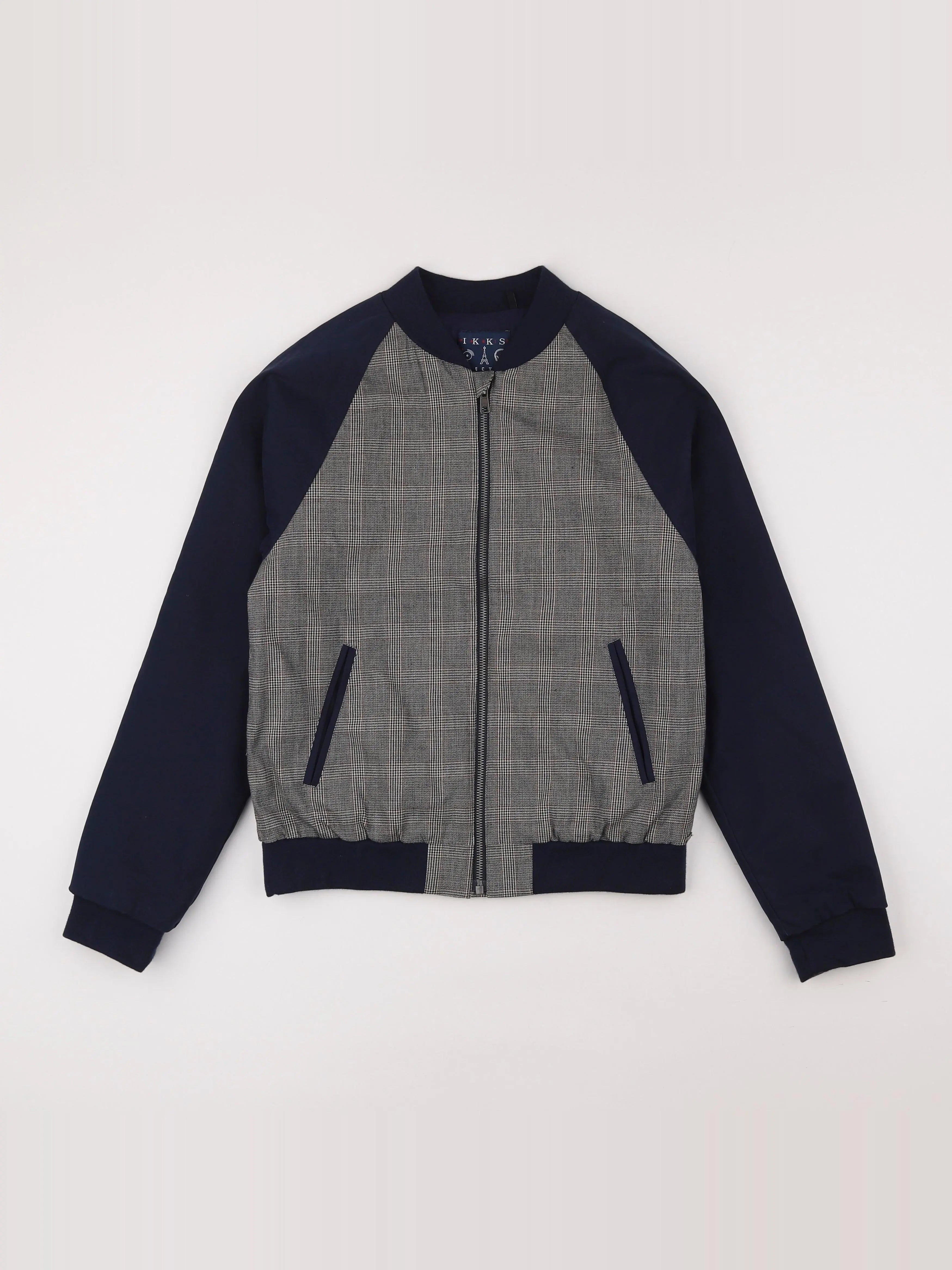 IKKS - veste doublé, imprimé au dos bleu - 12 ans