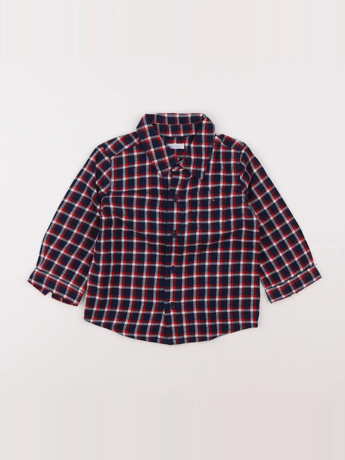 Boutchou - chemise bleu - 18 mois