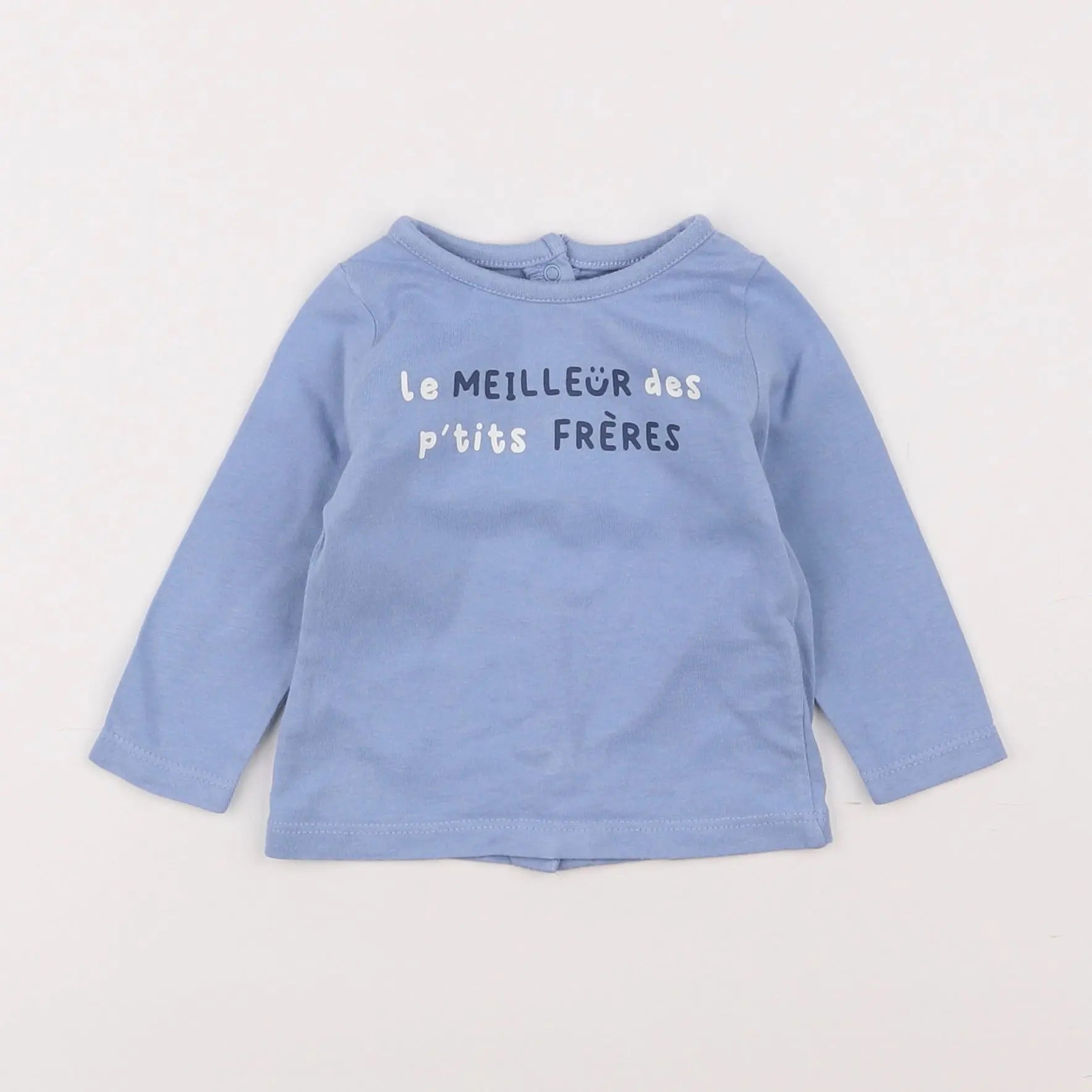 Vertbaudet - tee-shirt bleu - 3 mois