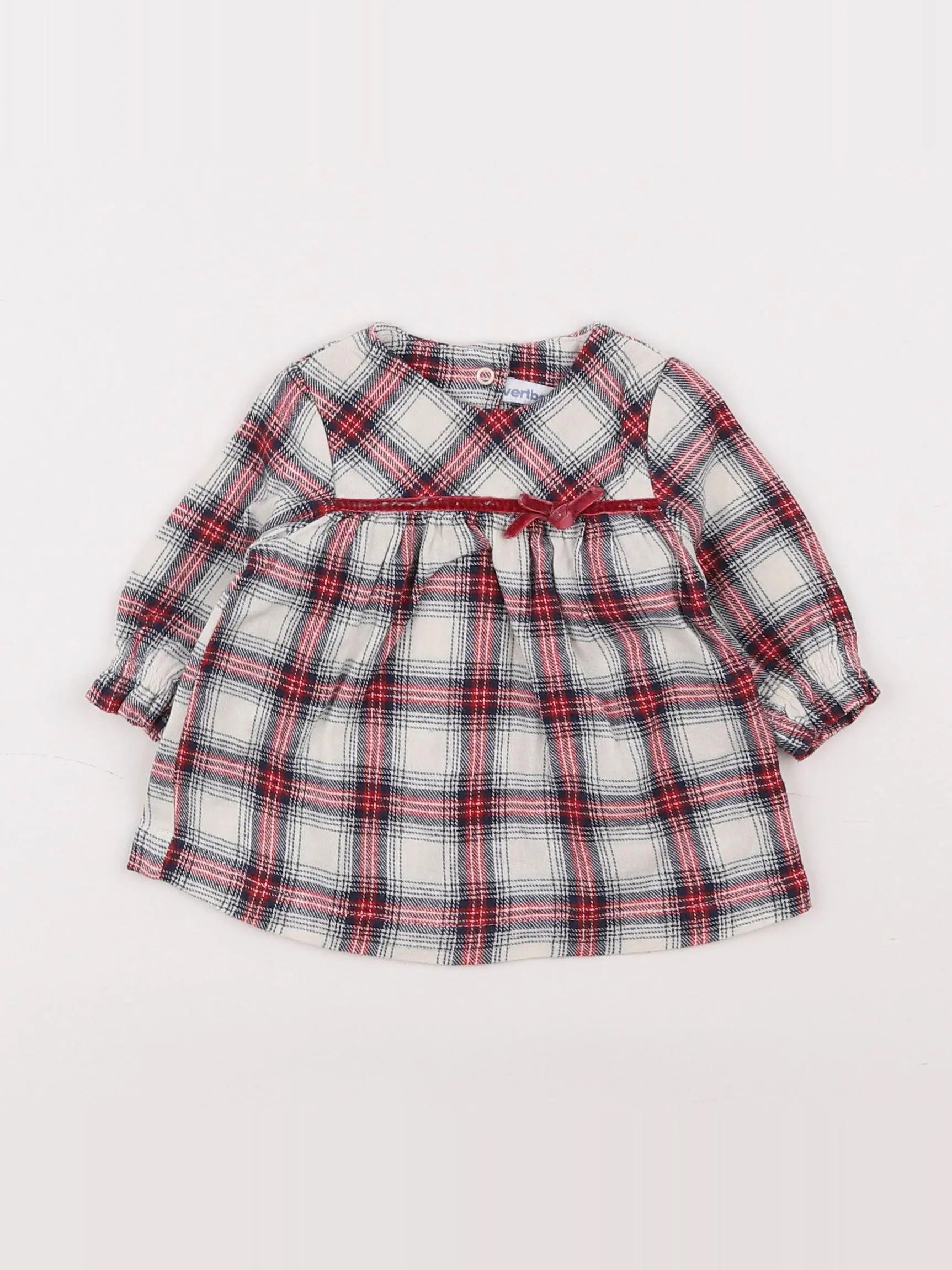 Vertbaudet - robe rouge - 1 mois