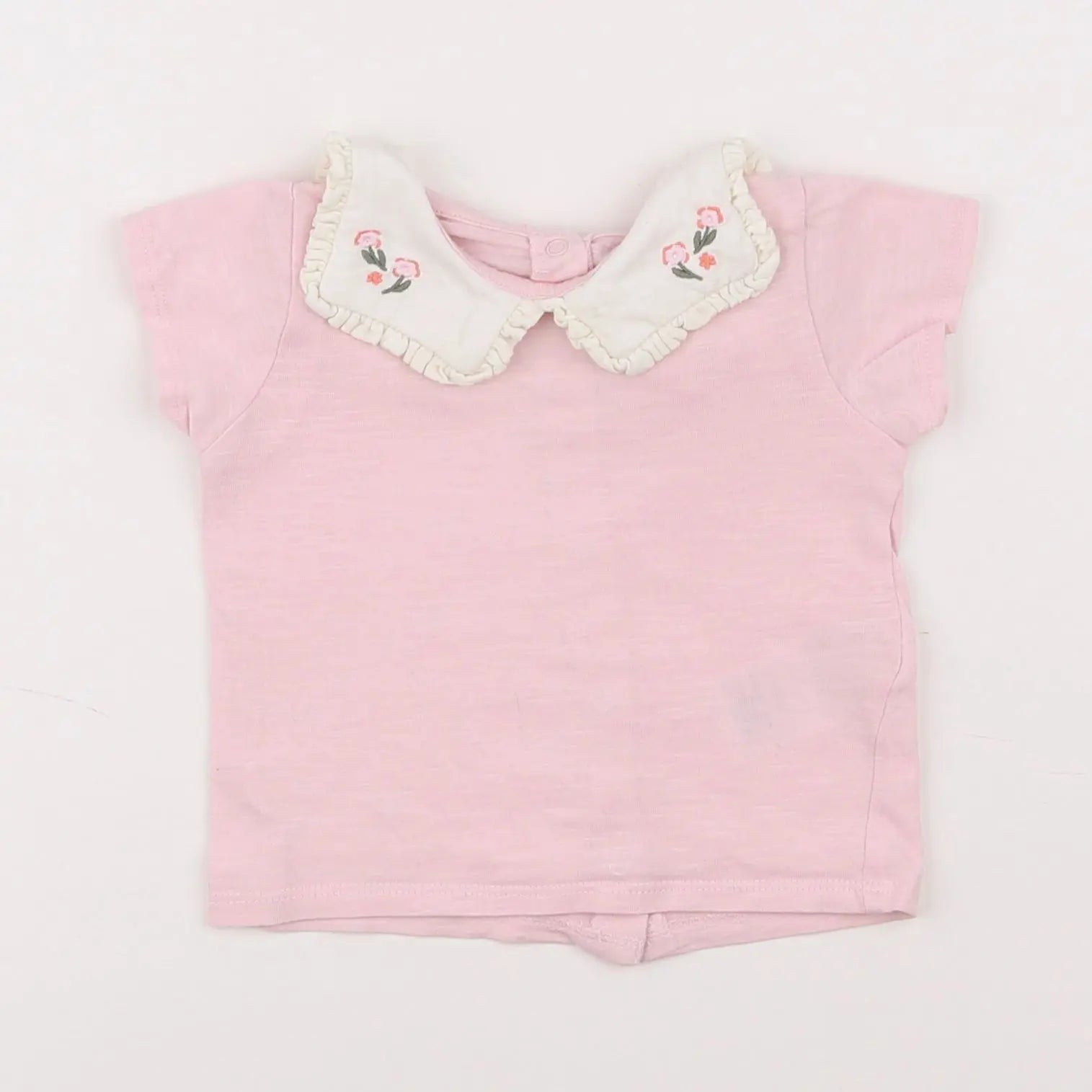 Vertbaudet - tee-shirt rose - 6 mois