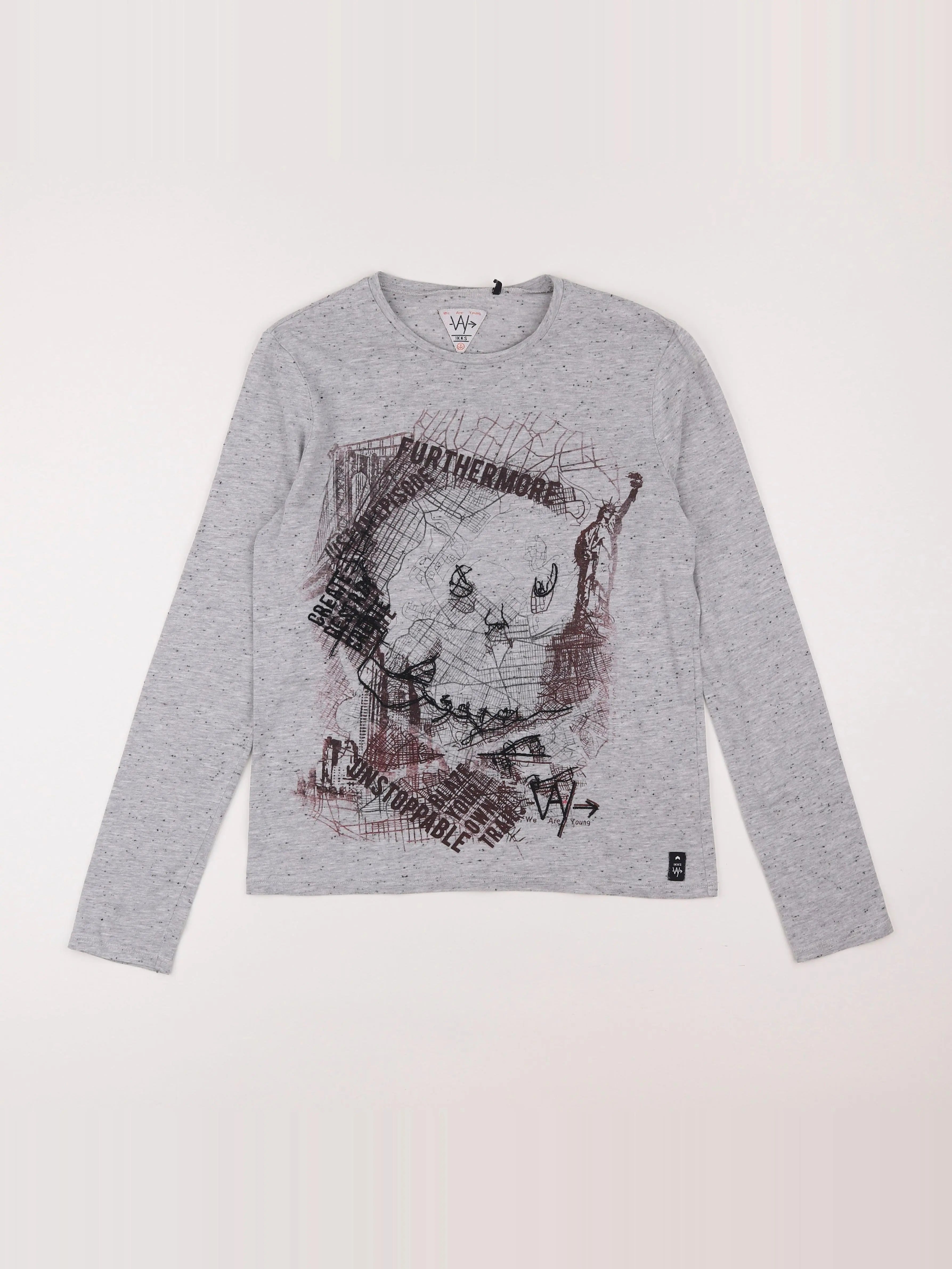 IKKS - tee-shirt gris - 14 ans