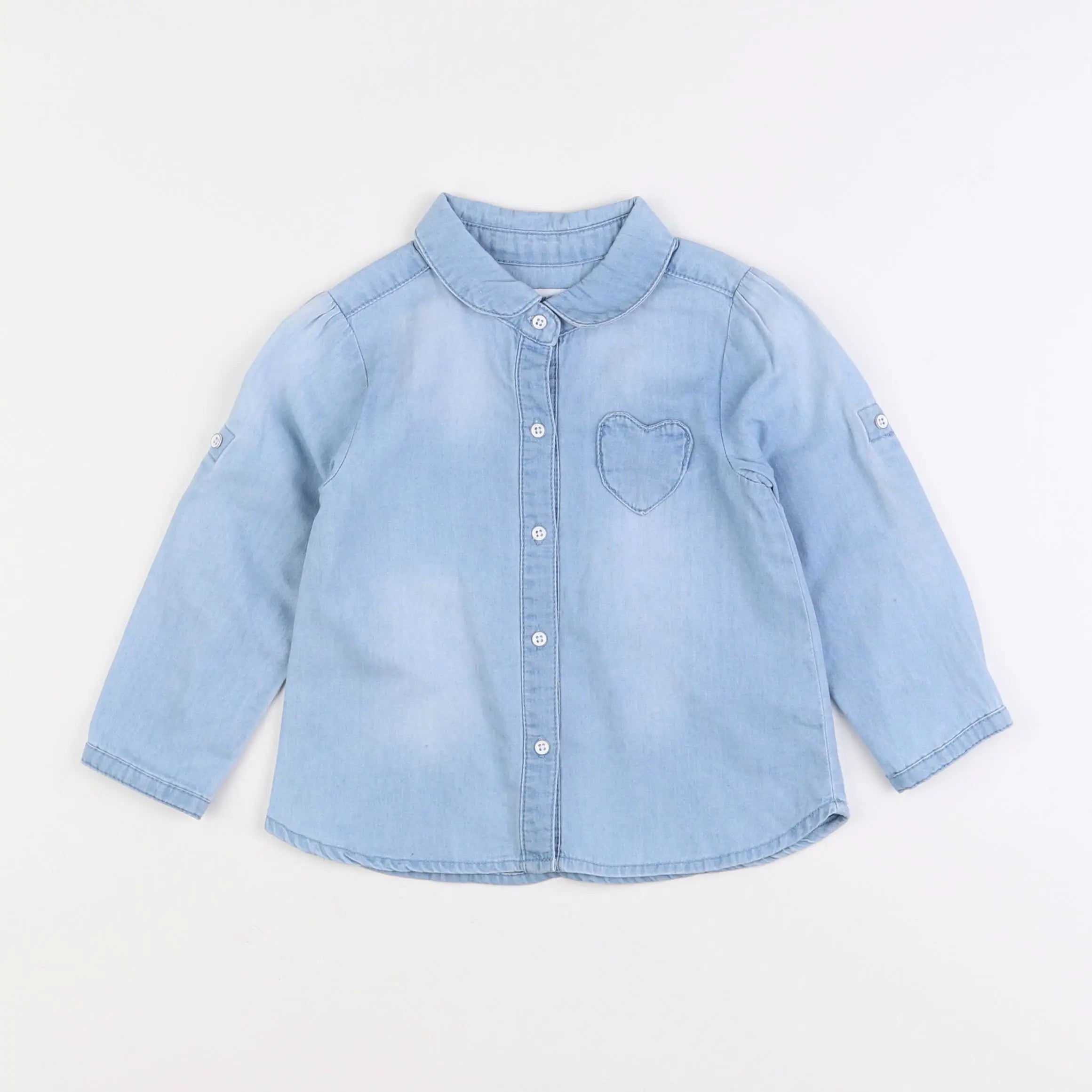 Vertbaudet - chemise bleu - 2 ans