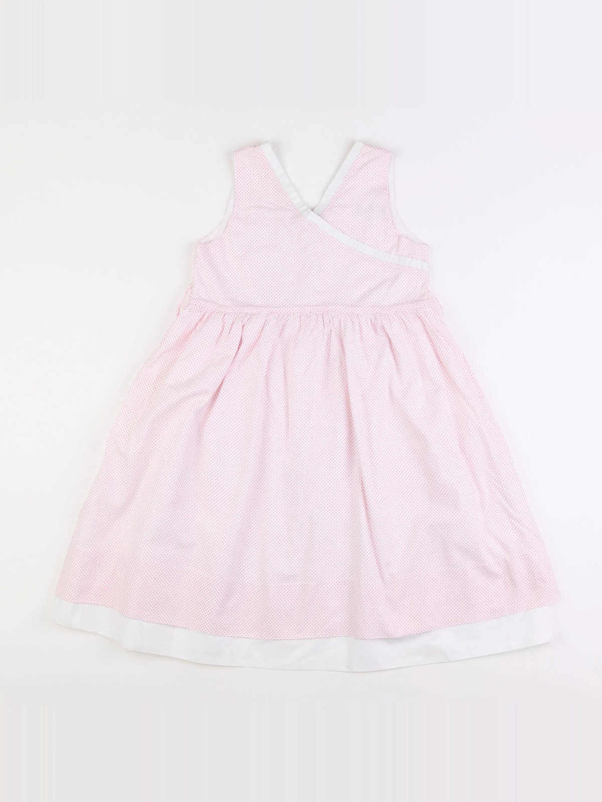 Buissonnière - robe blanc, rose - 10 ans