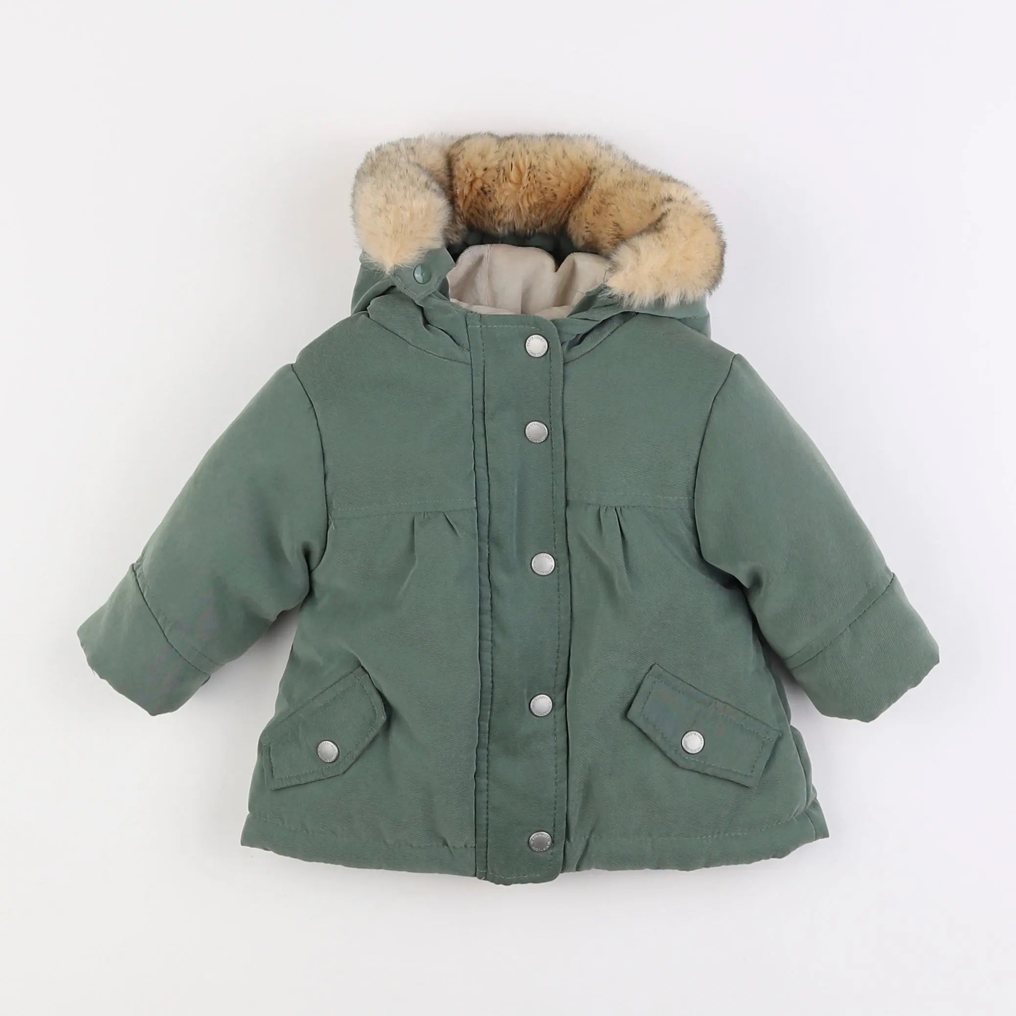 Vertbaudet - parka vert - 3 mois