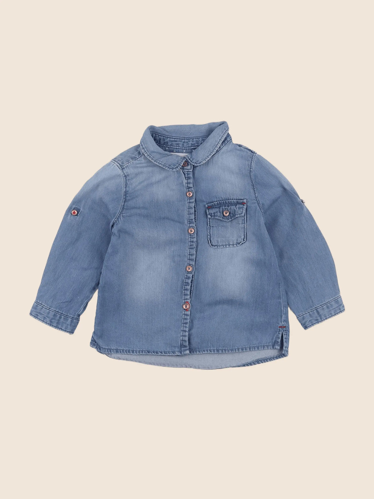 Zara - blouse bleu - 12/18 mois