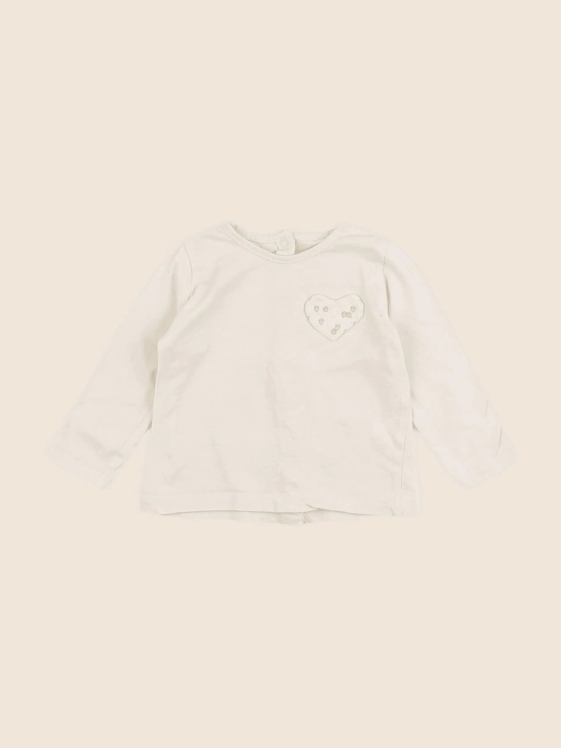 Vertbaudet - tee-shirt beige - 9 mois