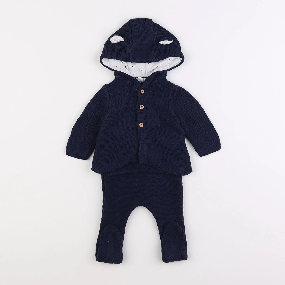 Vertbaudet - ensemble bleu - 3 mois