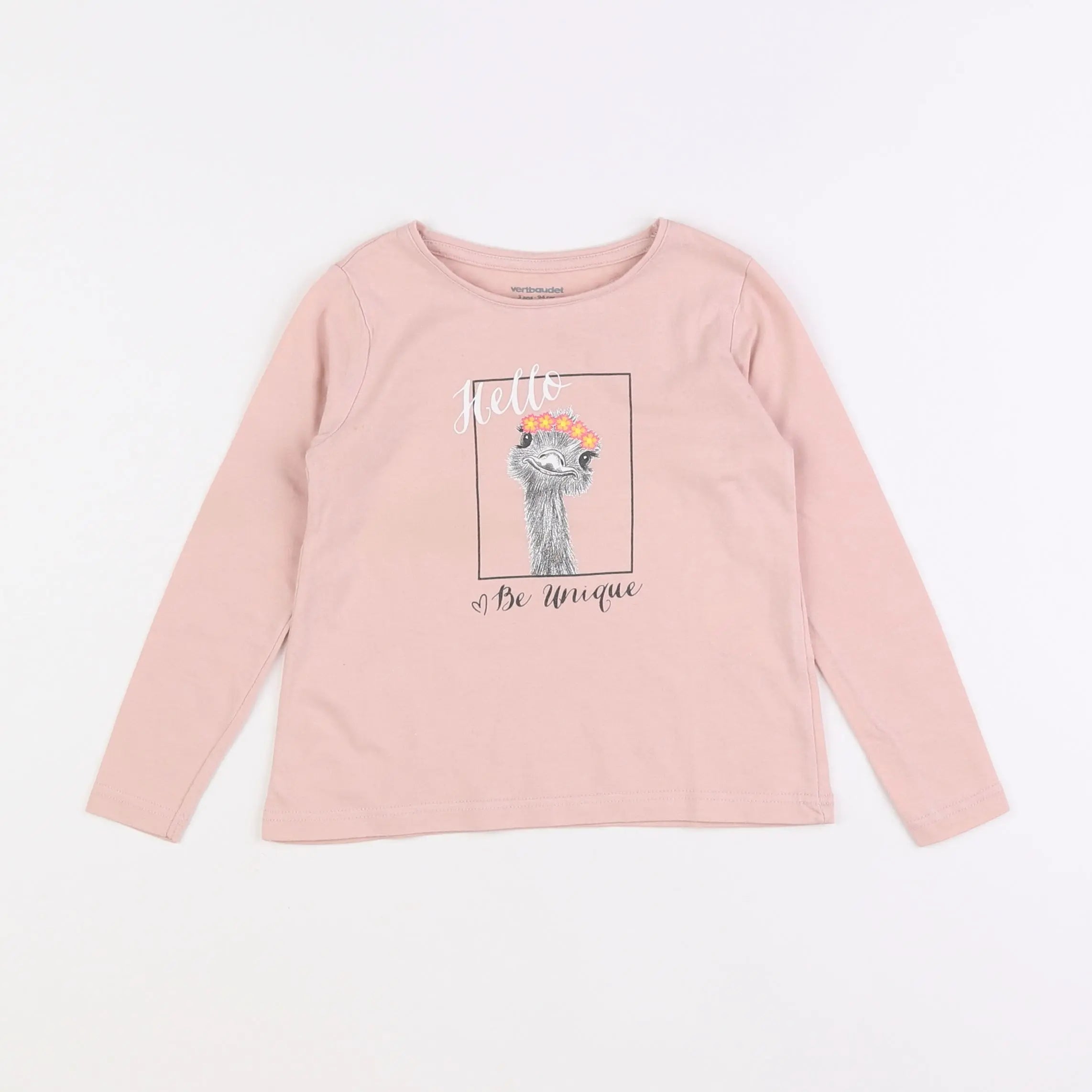 Vertbaudet - tee-shirt rose - 3 ans