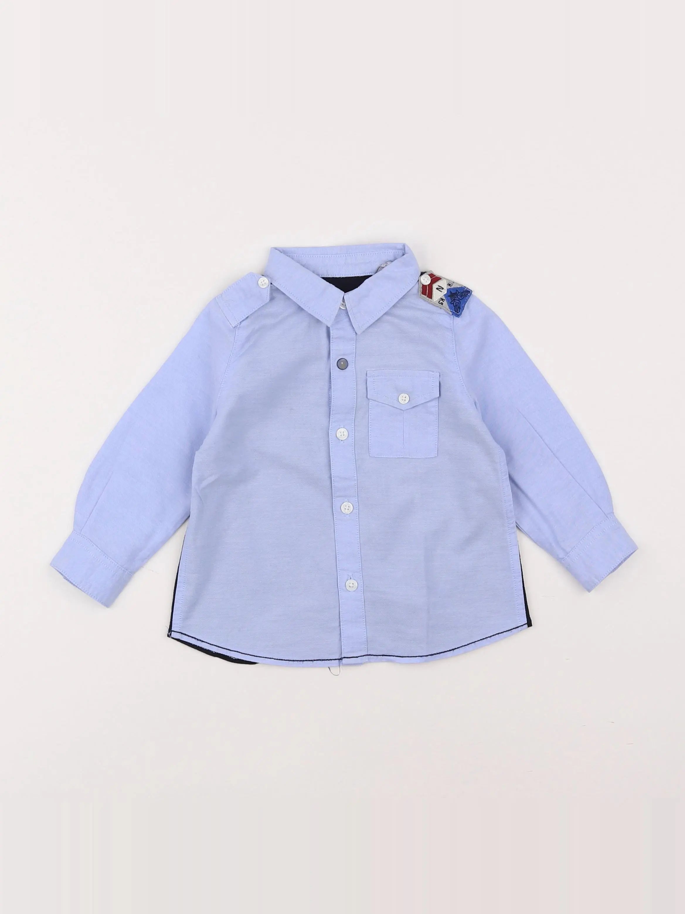 IKKS - chemise bleu - 12 mois