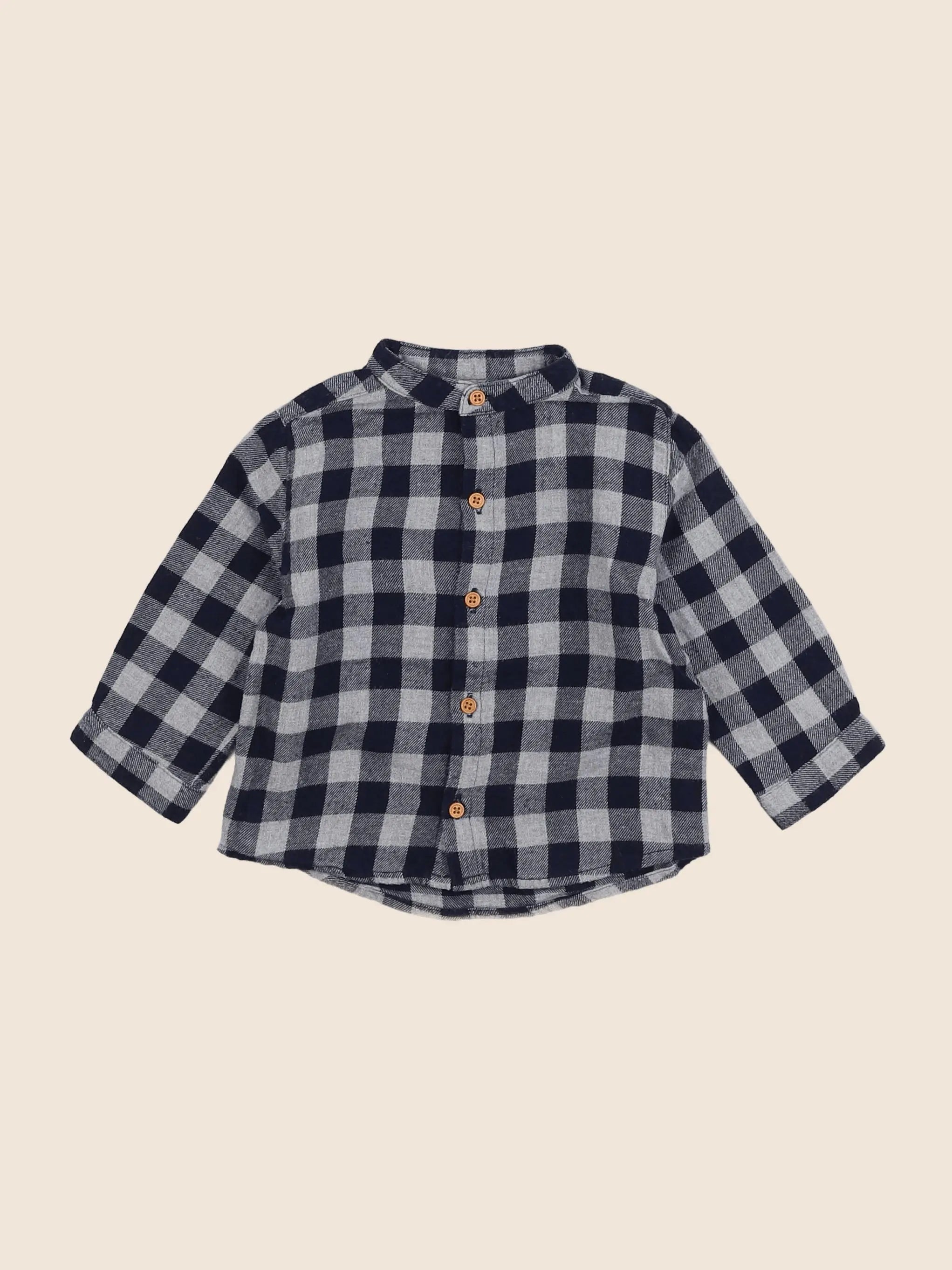 Boutchou - chemise gris, noir - 9 mois