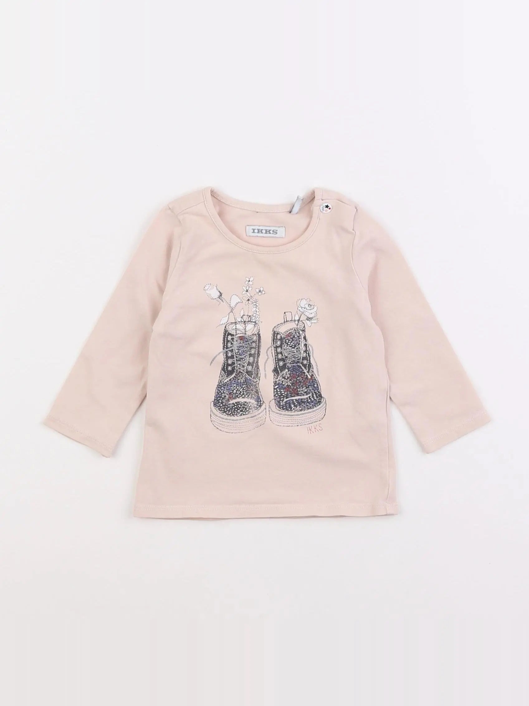 IKKS - tee-shirt rose - 6 mois