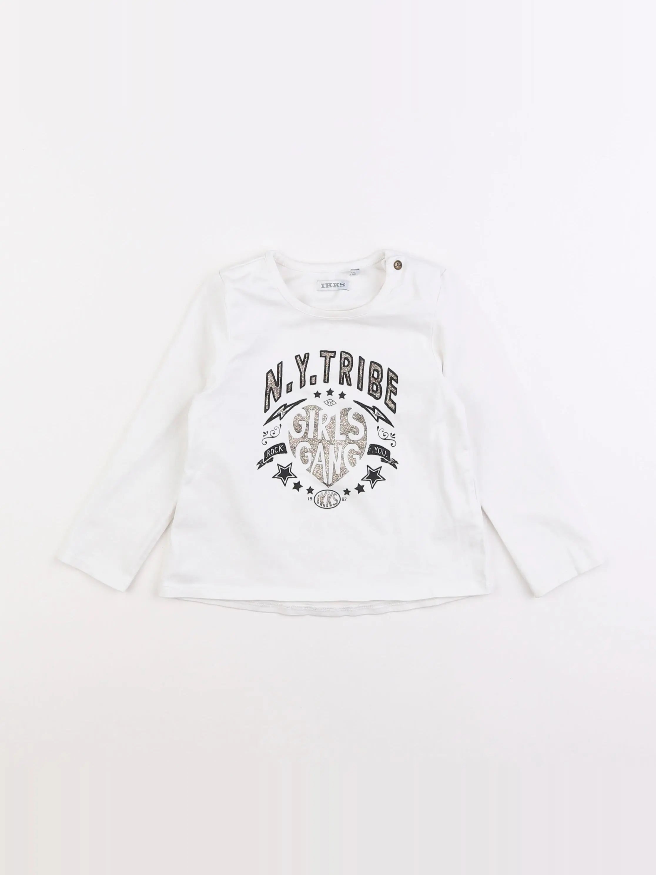 IKKS - tee-shirt blanc - 2 ans