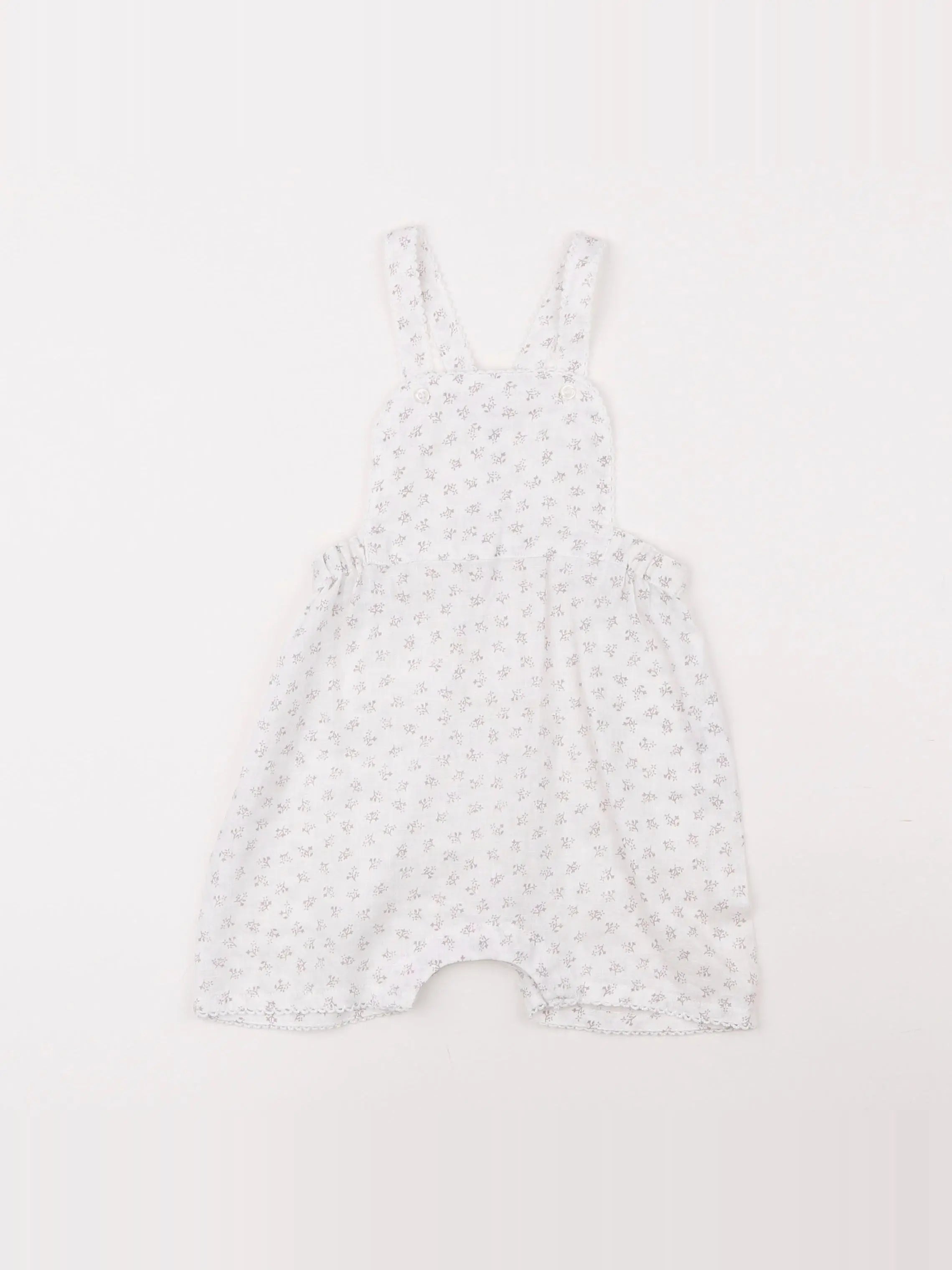 Boutchou - combinaison blanc, gris - 12 mois