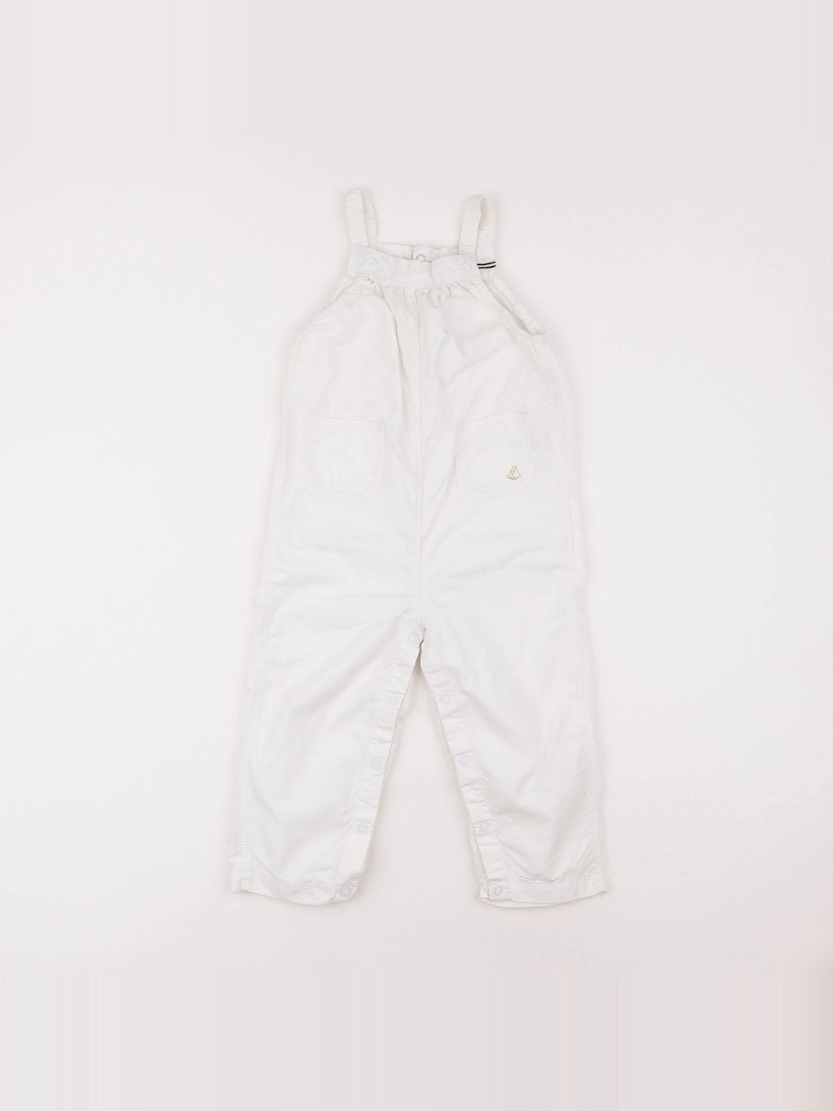 Petit Bateau - salopette blanc - 2 ans