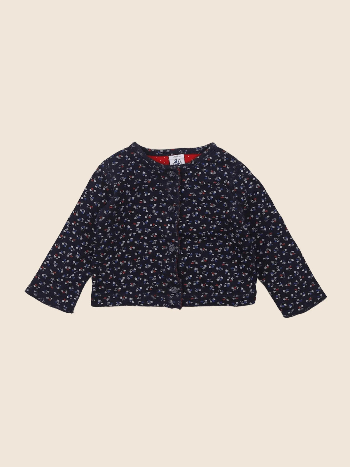 Petit Bateau - sweat bleu - 6 mois