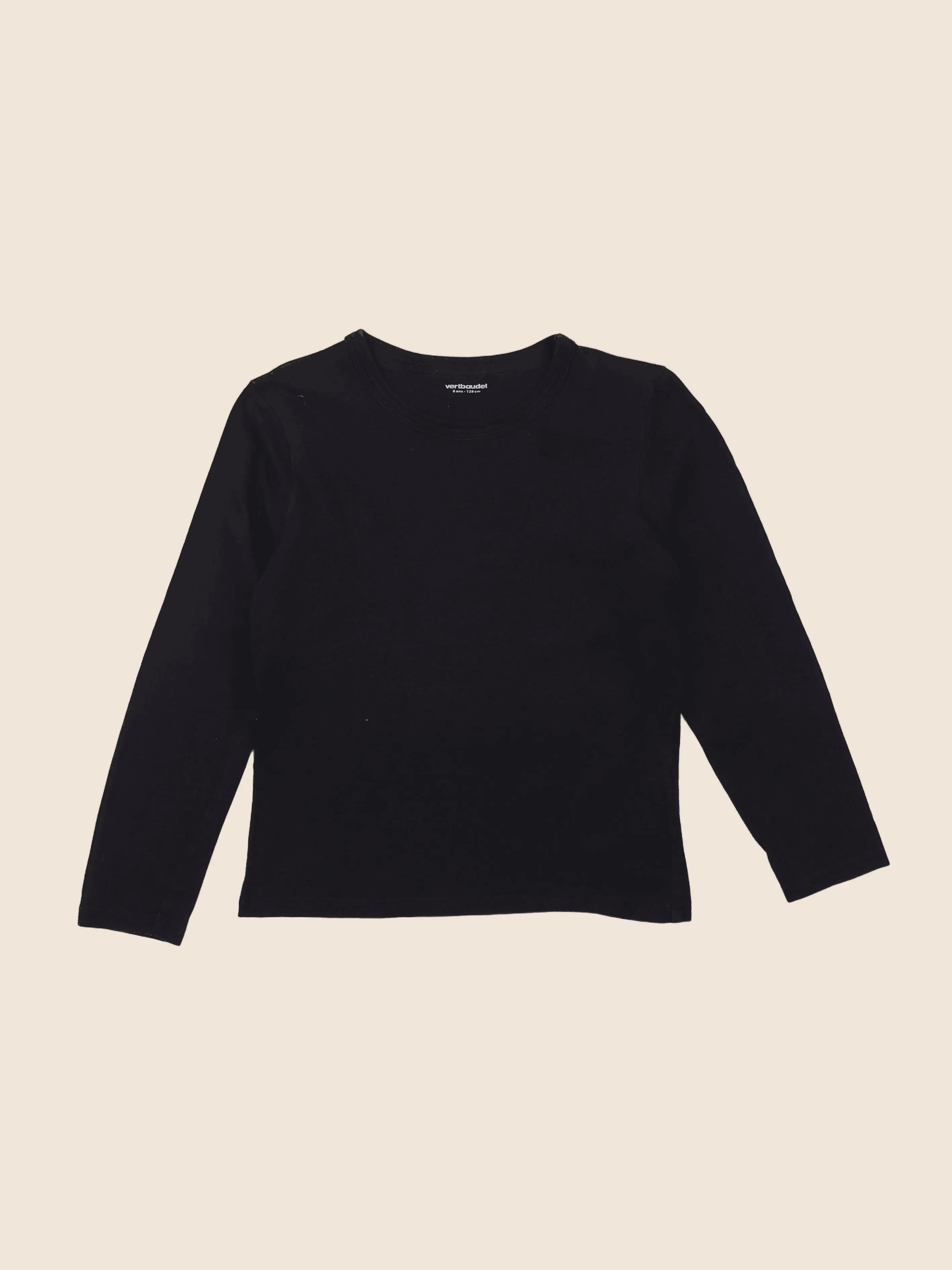 Vertbaudet - tee-shirt noir - 8 ans