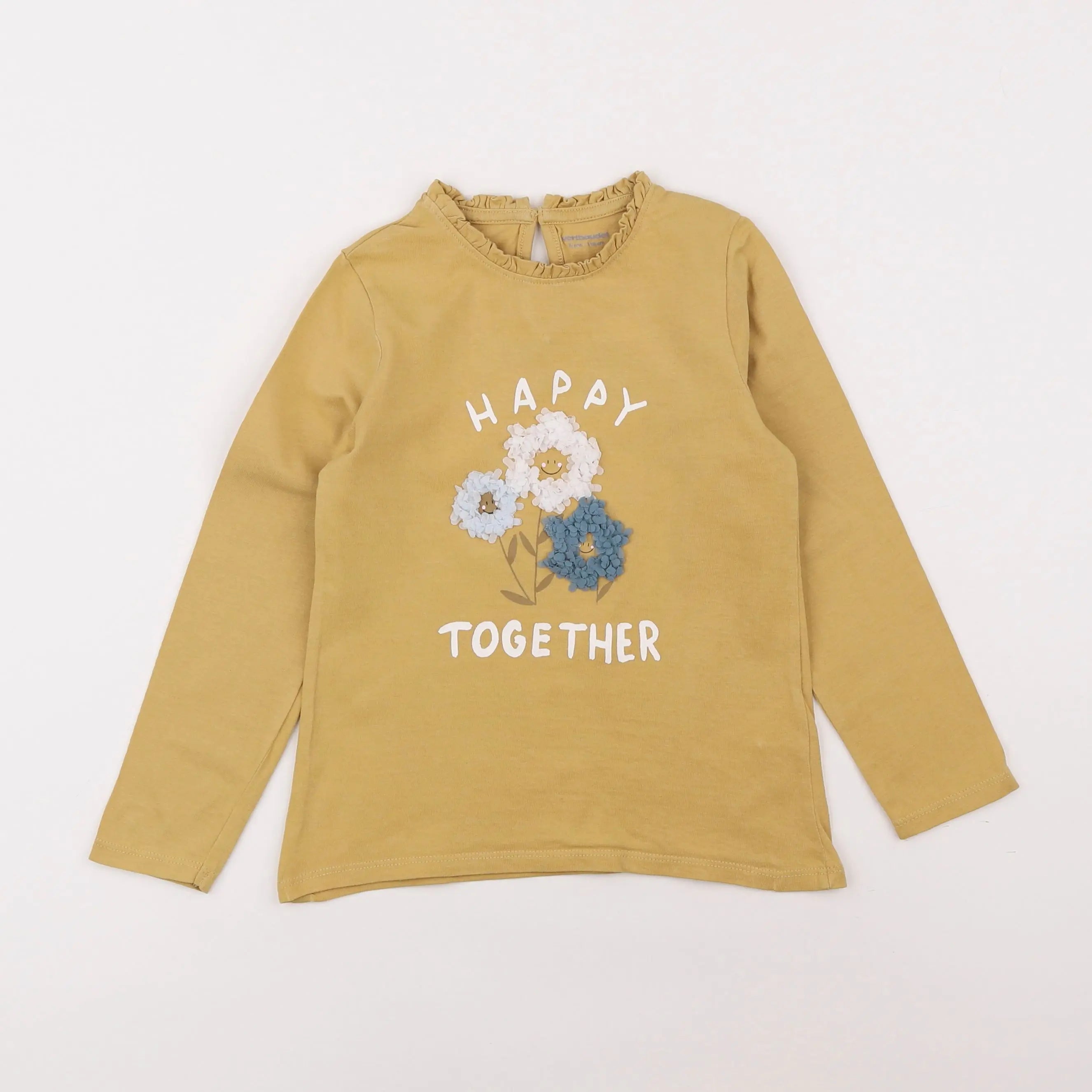 Vertbaudet - tee-shirt jaune - 6 ans