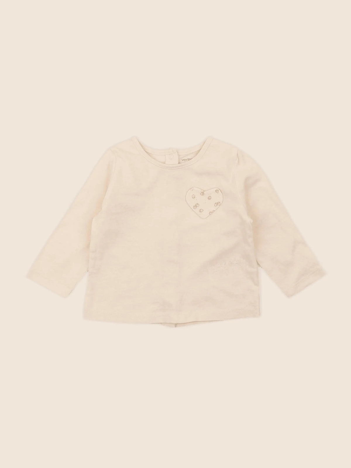 Vertbaudet - tee-shirt beige - 6 mois