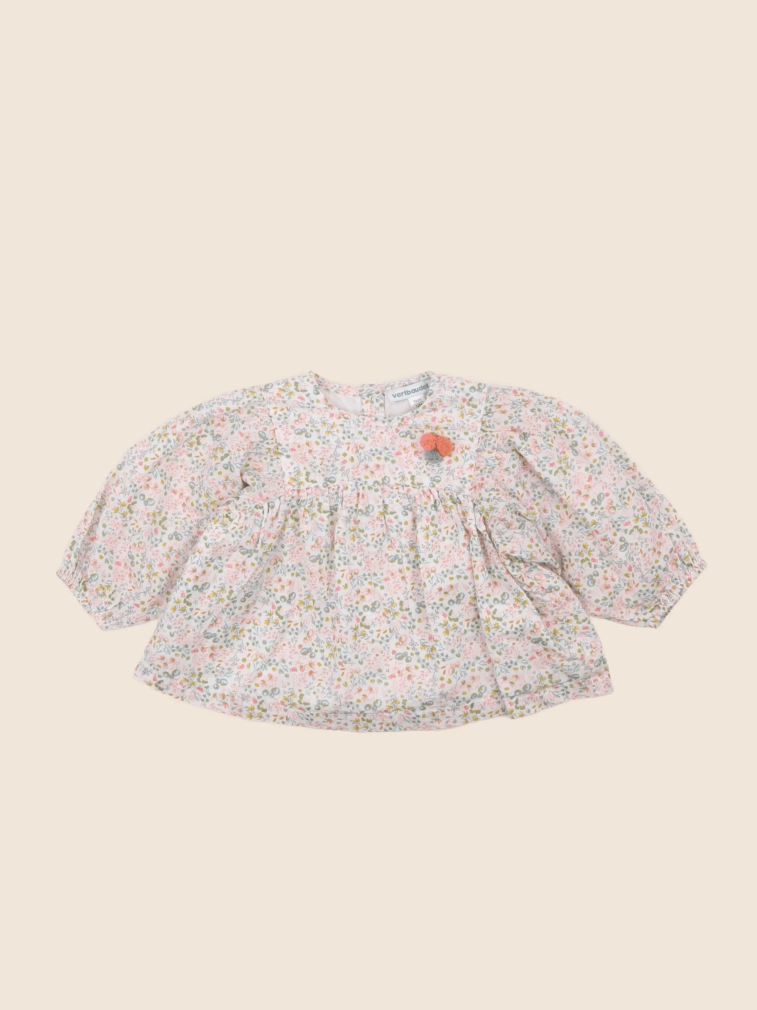 Vertbaudet - blouse multicolore - 12 mois