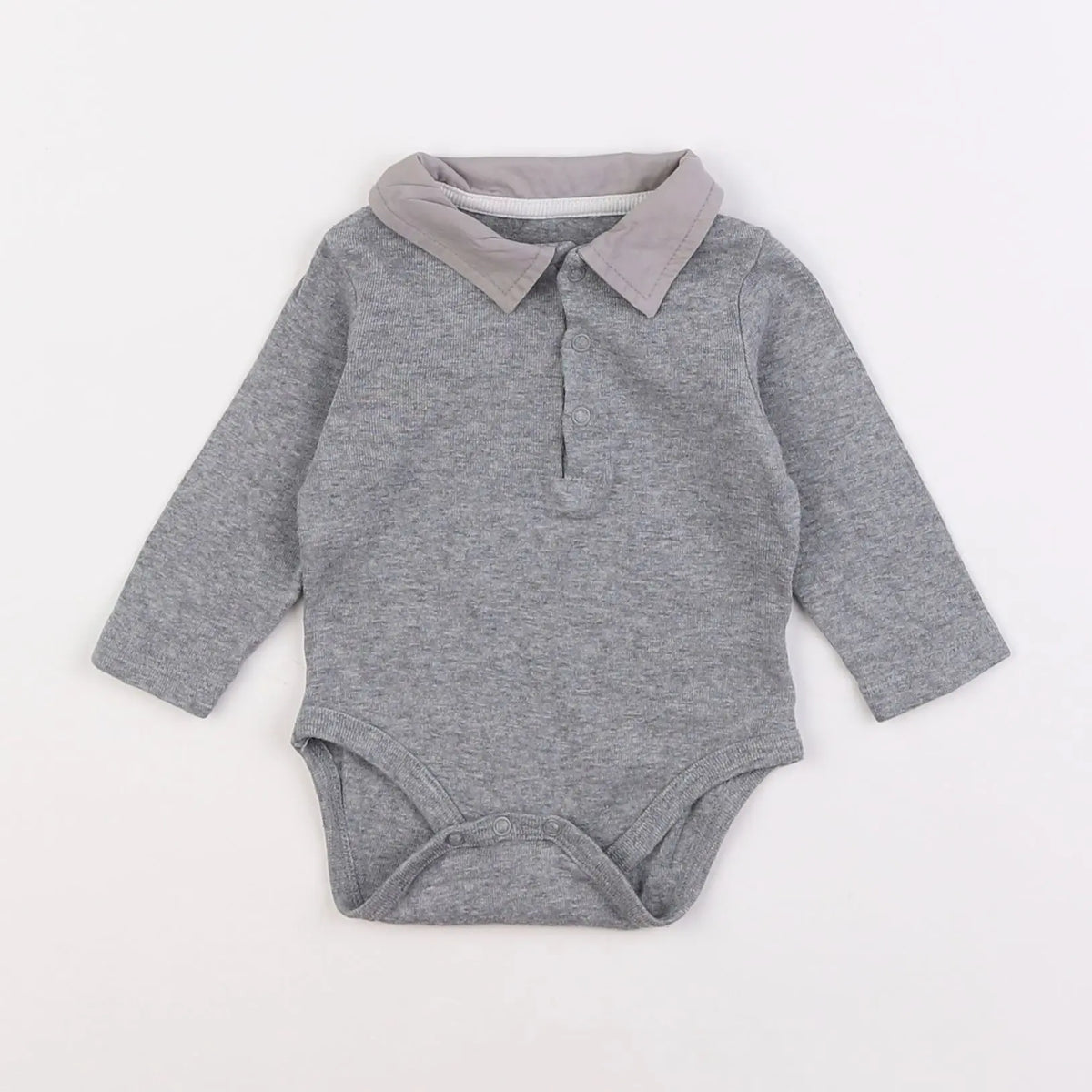 Vertbaudet - body à col gris - 3 mois
