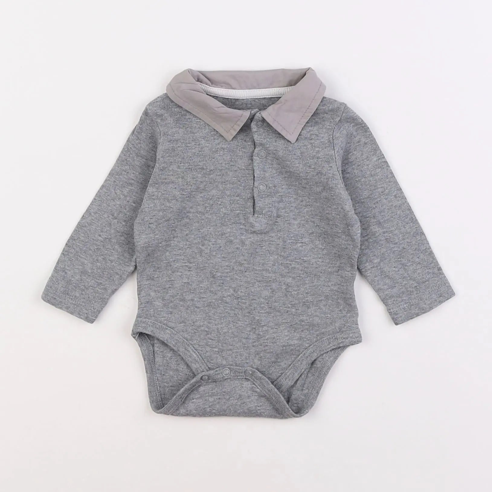 Vertbaudet - body à col gris - 3 mois