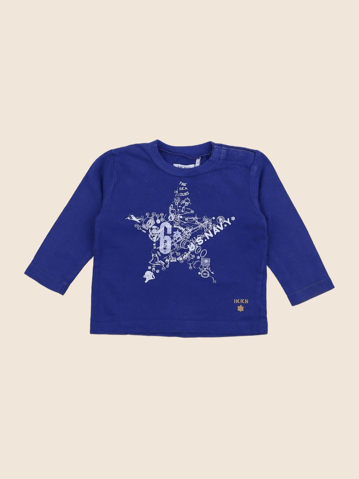 IKKS - tee-shirt bleu - 6 mois