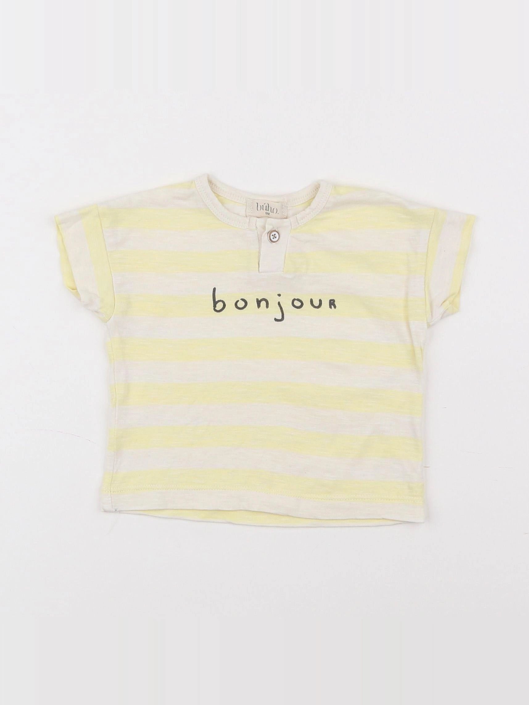 Buho - tee-shirt jaune - 6 mois