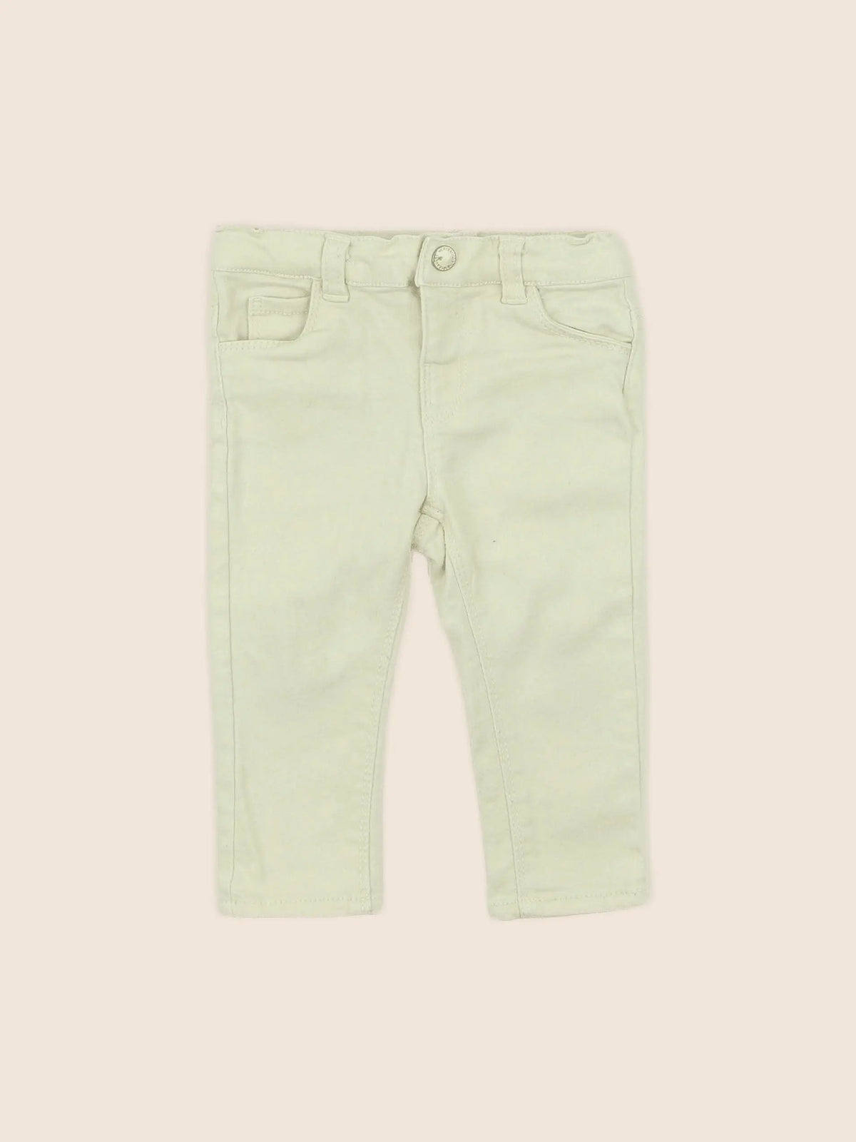 Vertbaudet - pantalon jaune - 12 mois