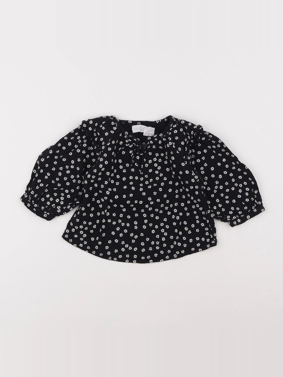 Zara - blouse bleu - 9/12 mois