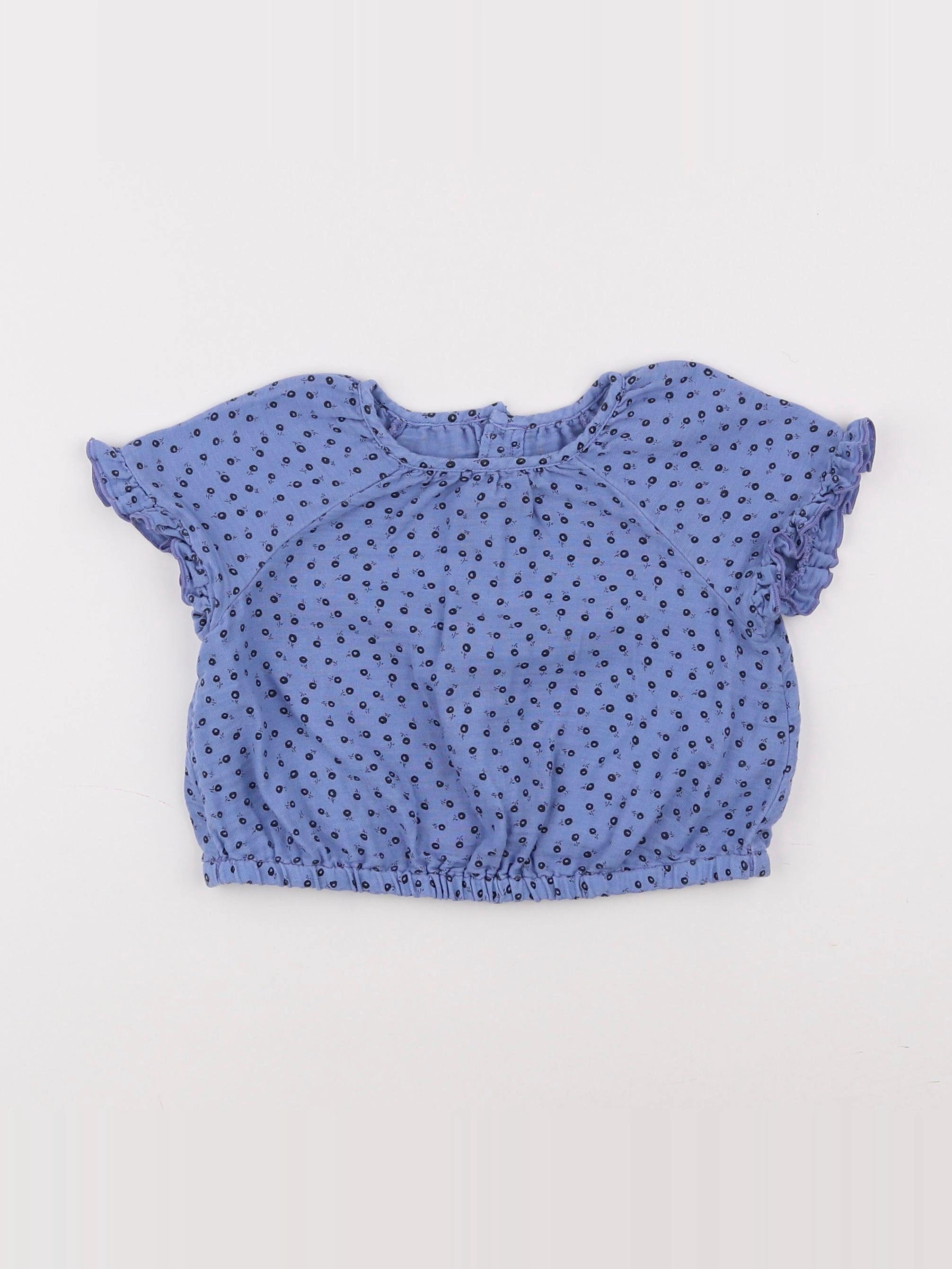 Zara - blouse bleu - 9/12 mois