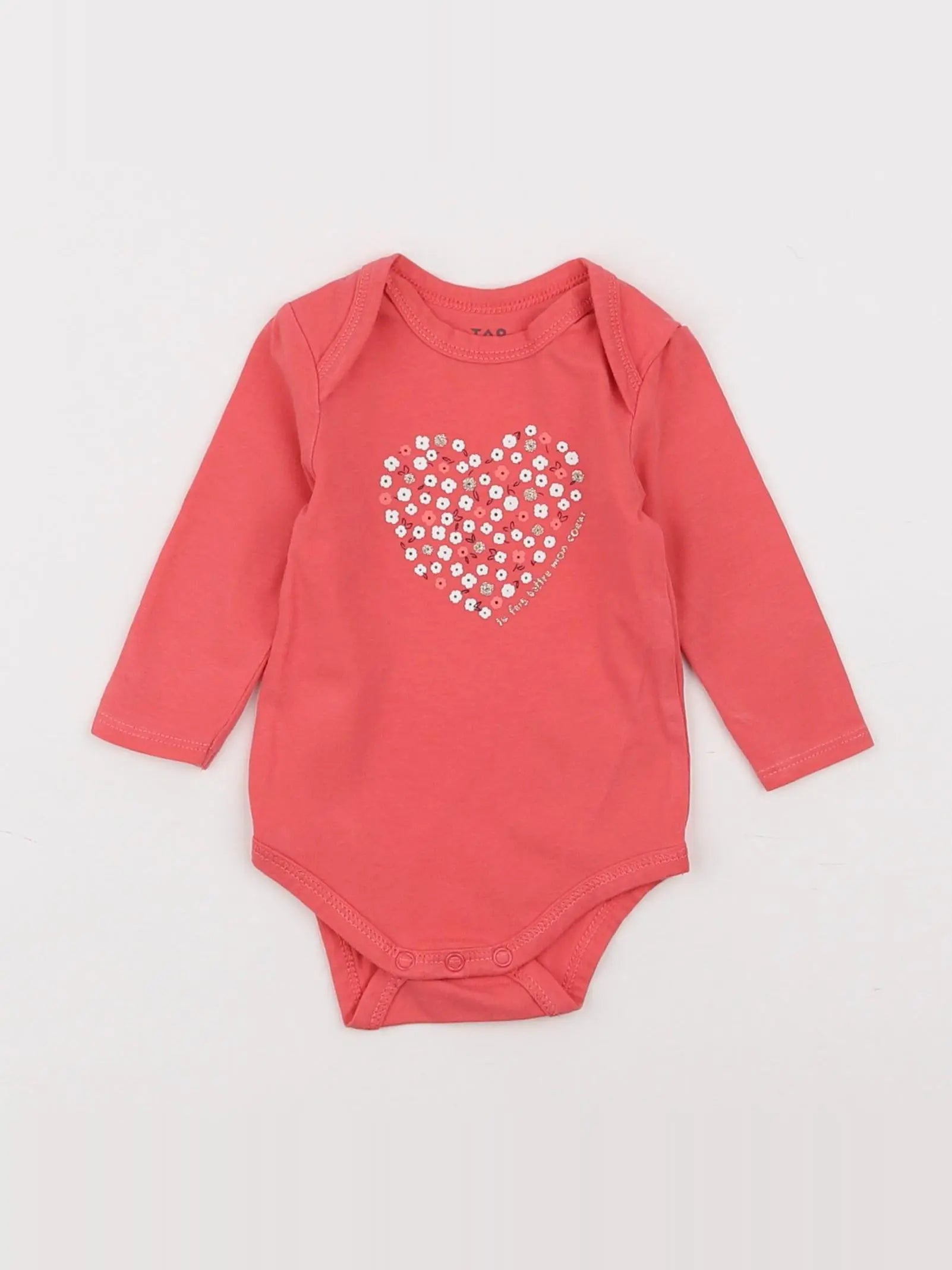 Tape à l'oeil - body rose - 3 mois