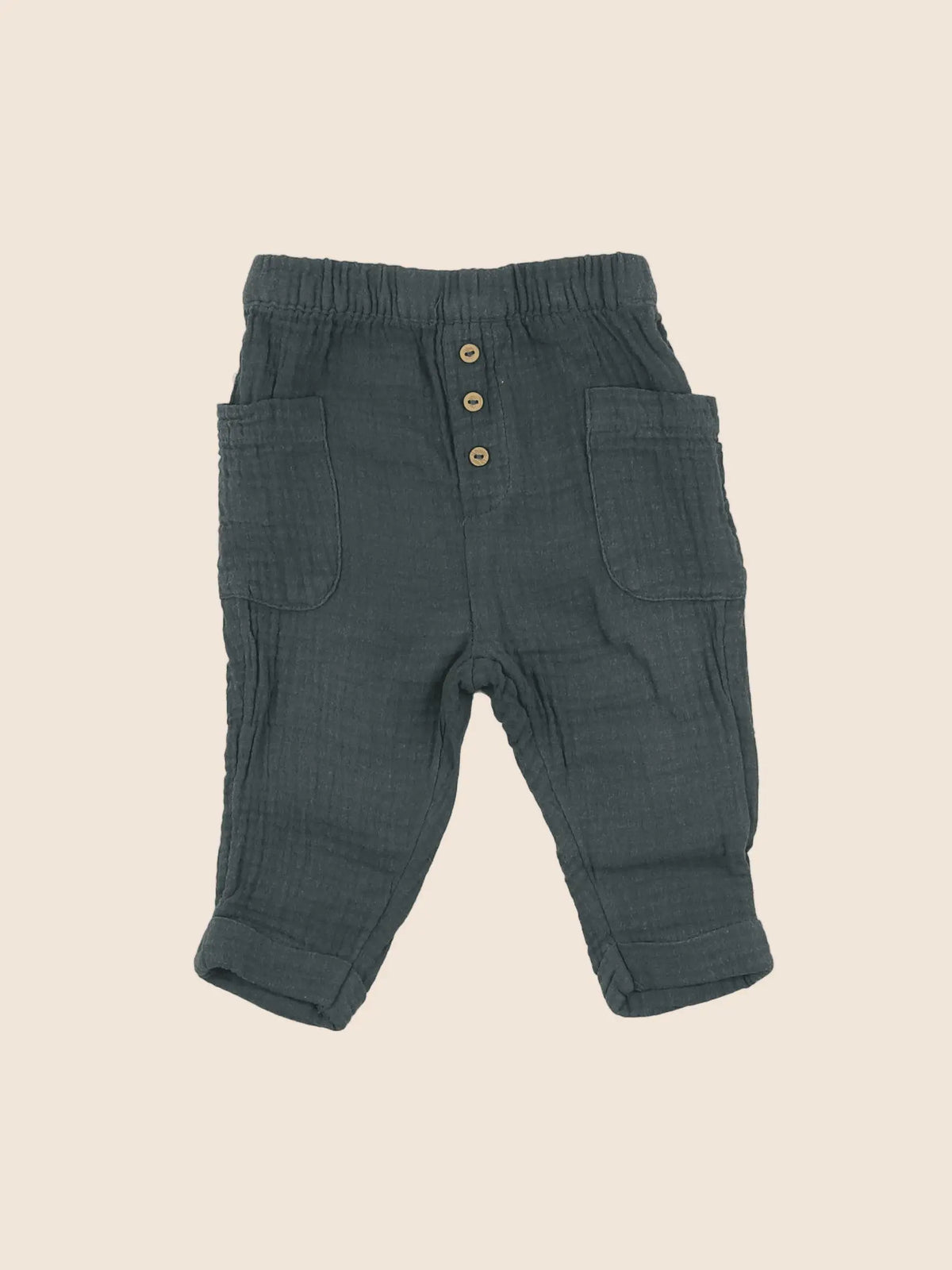Vertbaudet - pantalon vert - 6 mois