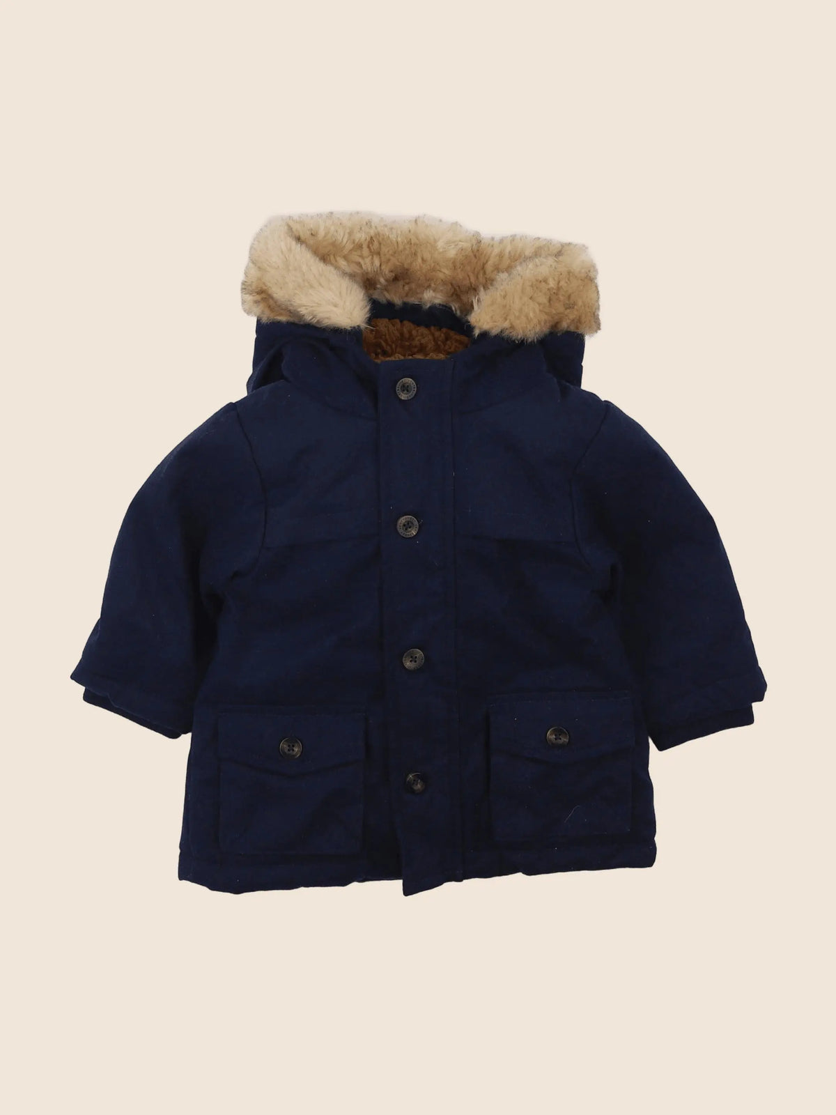 Vertbaudet - manteau bleu - 6 mois