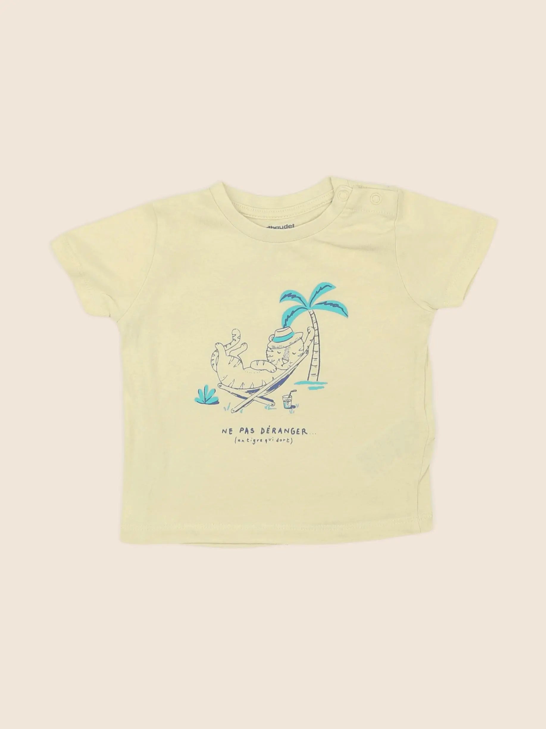 Vertbaudet - tee-shirt jaune - 12 mois