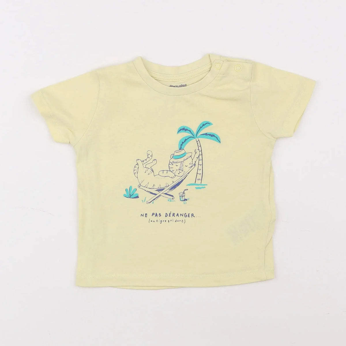 Vertbaudet - tee-shirt jaune - 12 mois