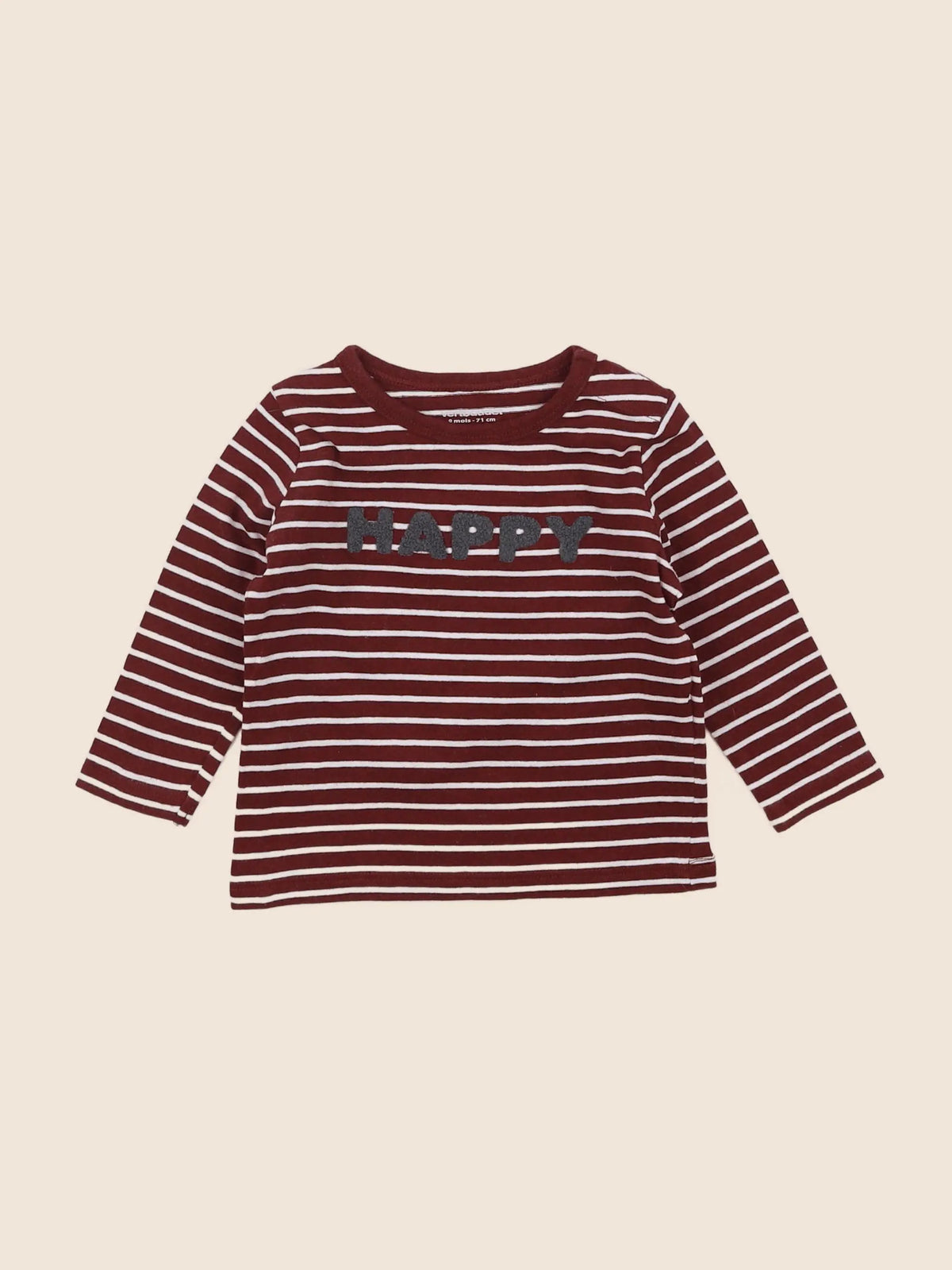 Vertbaudet - tee-shirt rouge - 9 mois